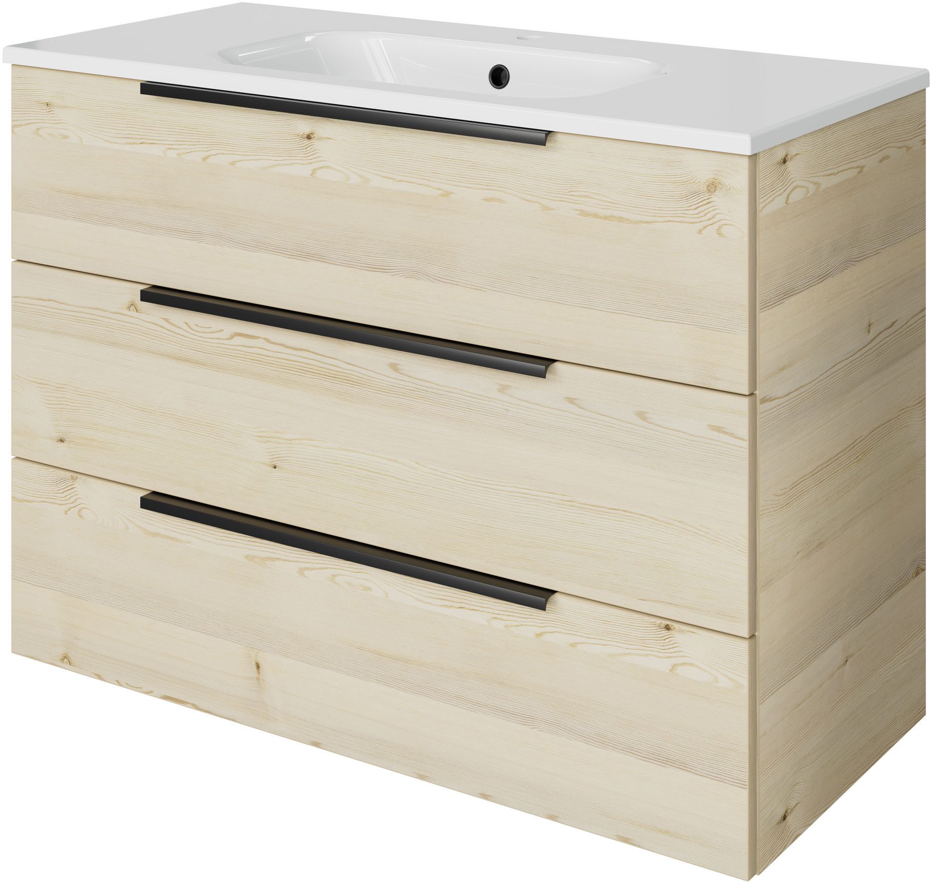 Saphir Badmöbel-Set Mineralmarmor-Waschtisch mit Waschtischunterschrank, (2-St)
