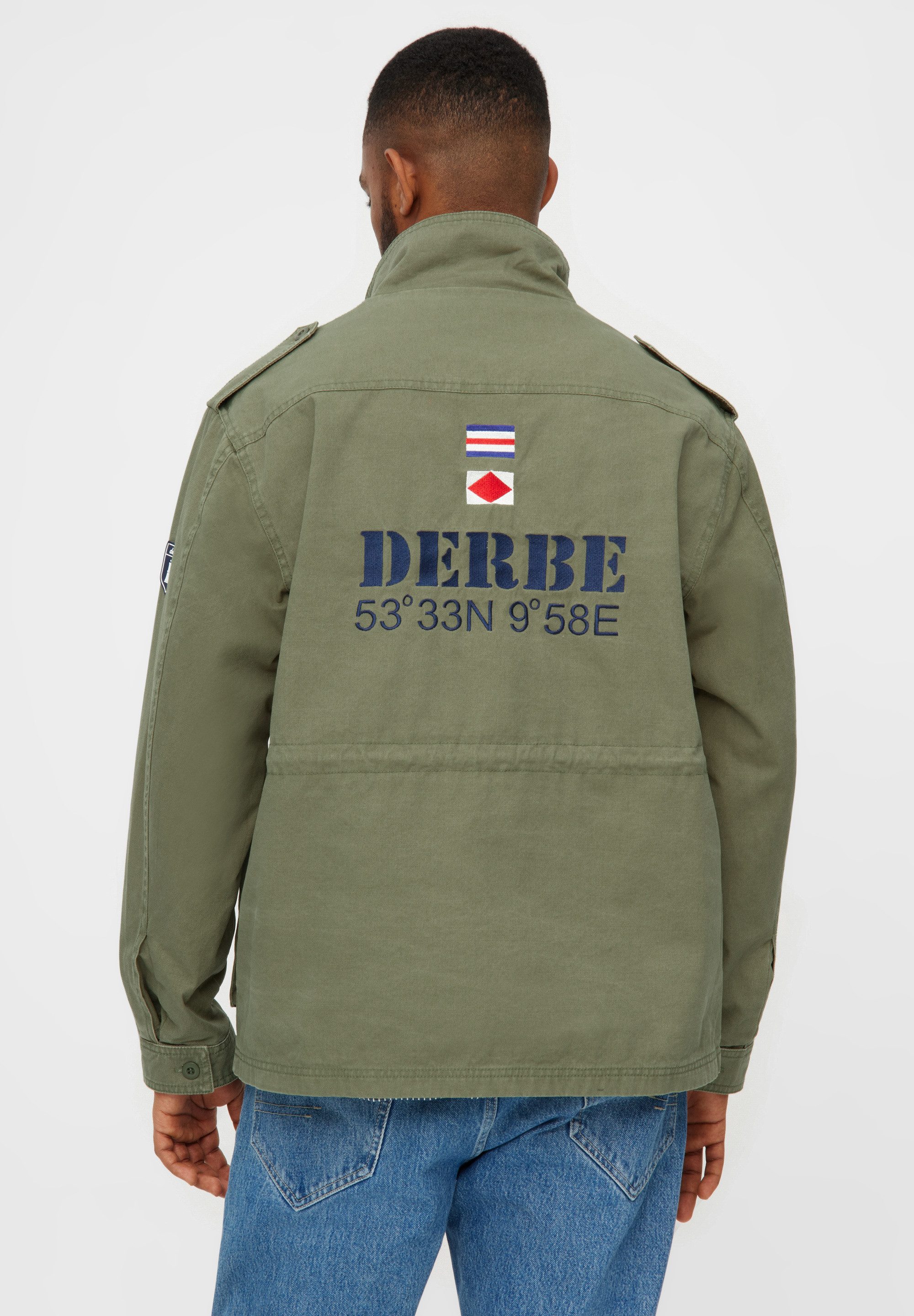 Derbe Parka Milby Canvas Jacke, Innentasche, Baumwolllining