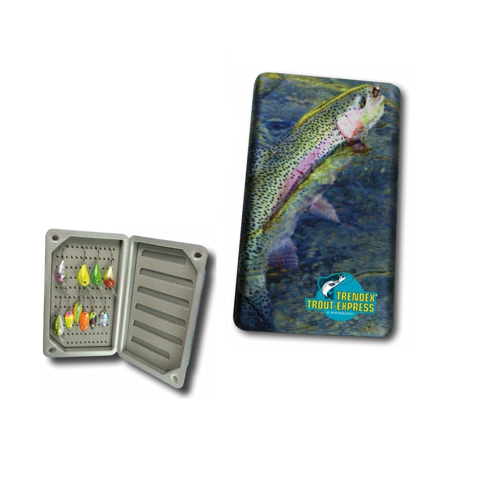 ANCLLO Doppelseitige Köderbox 10 Fächer - Schwimmend, Wasserdicht Für Angelköder, 15x10x5cm