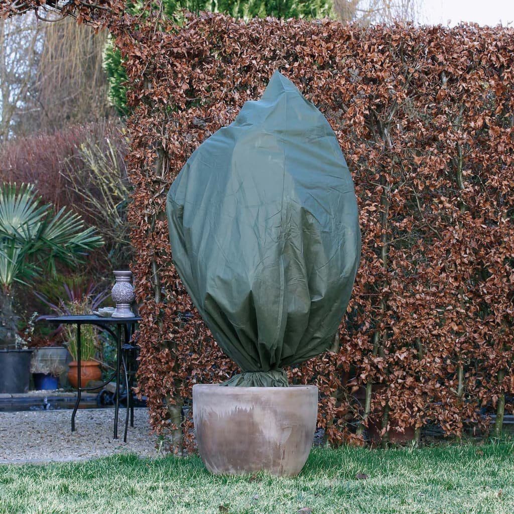 Nature Wintervlies-Frostschutzhaube 50 g/m² 157x100 cm Grün Gartengerätehalter