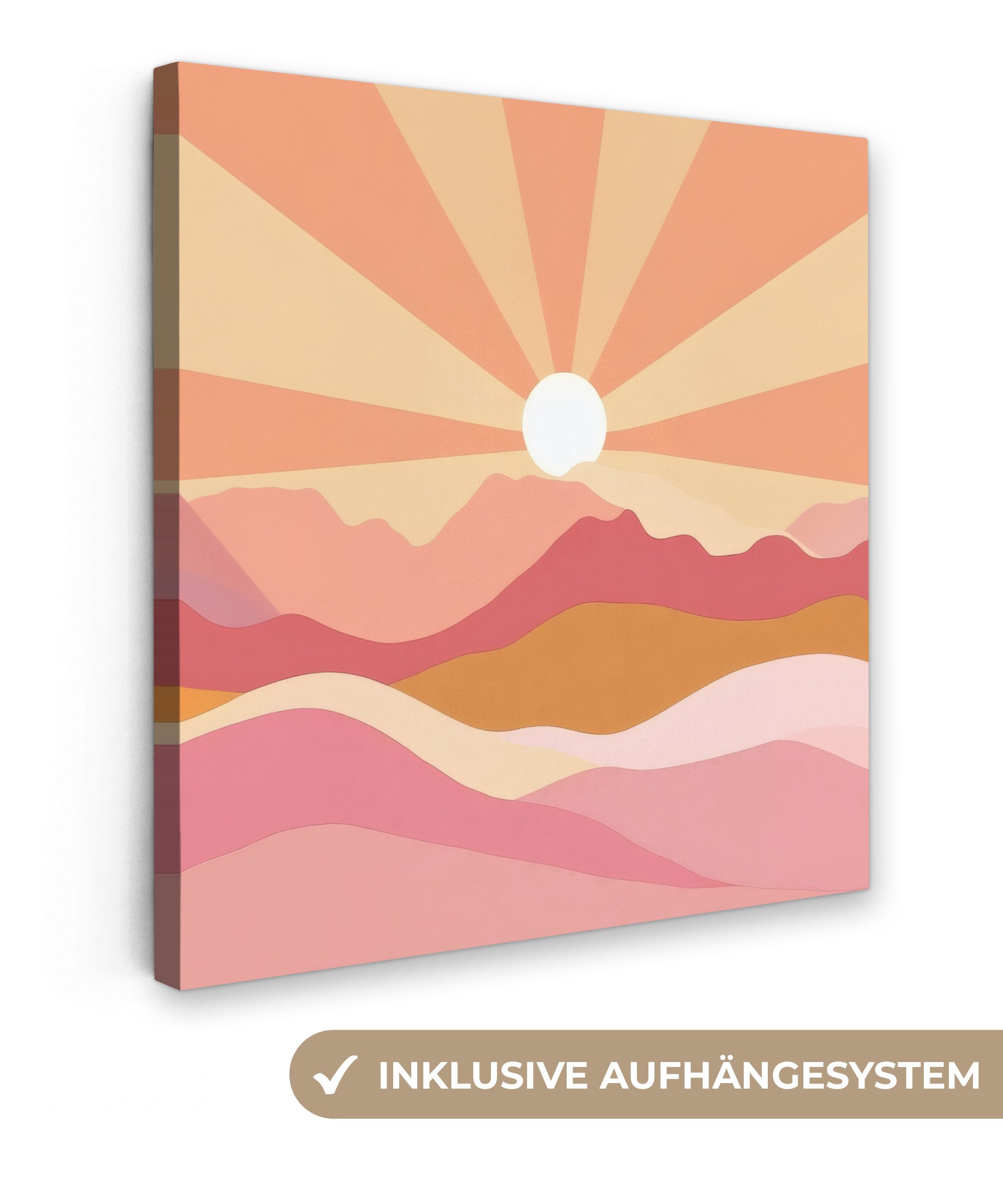 OneMillionCanvasses® Leinwandbild Berge - Abstrakt - günstig online kaufen