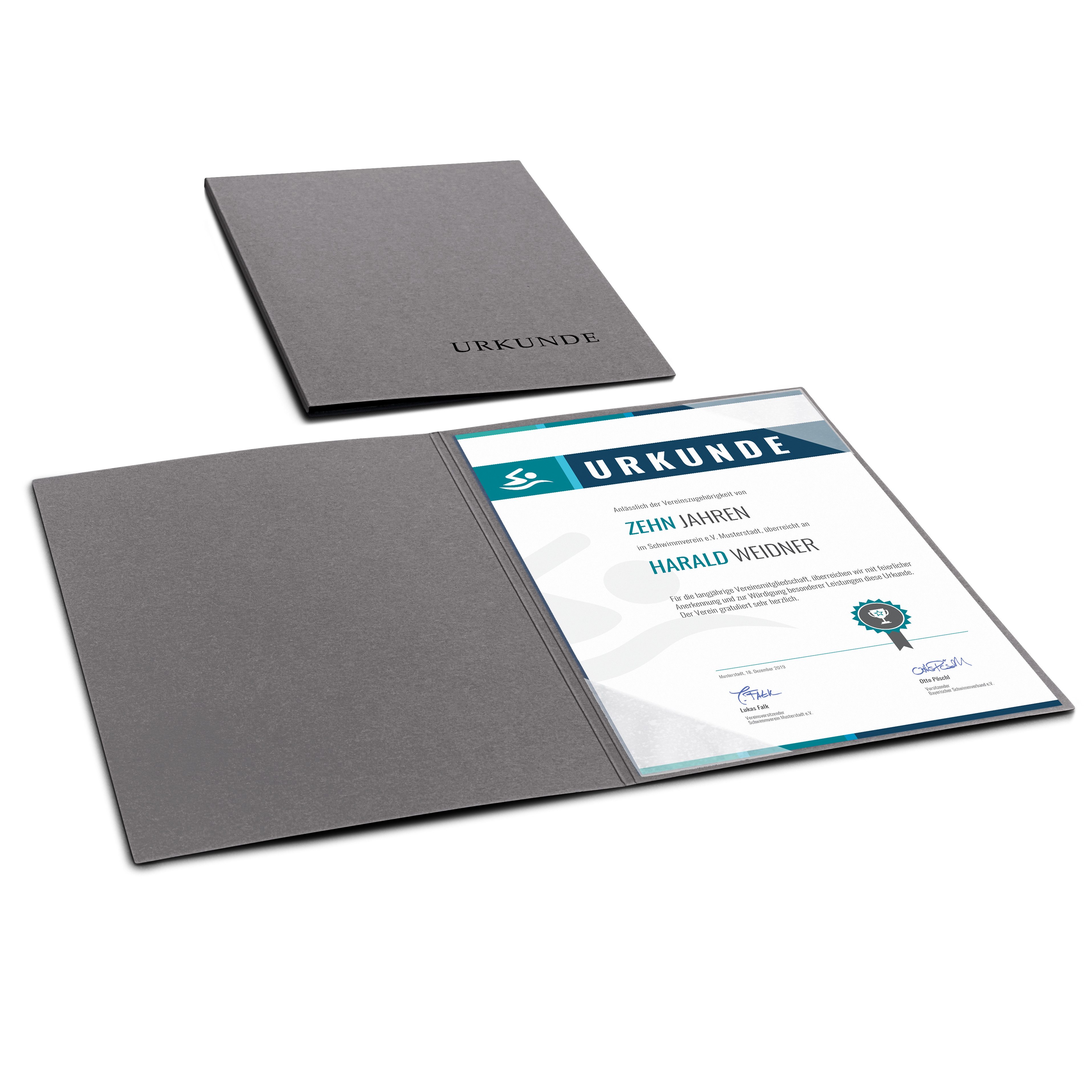 STRATAG Organisationsmappe Urkundenmappen SELECT Basic - 5 Stück 1-tlg stabiler Naturkarton (Set, 5-St., Sehr stabiler 350 g/m² Naturkarton mit hochwertiger Prägung URKUNDE), direkt vom Hersteller STRATAG - handgefertigt in Deutschland