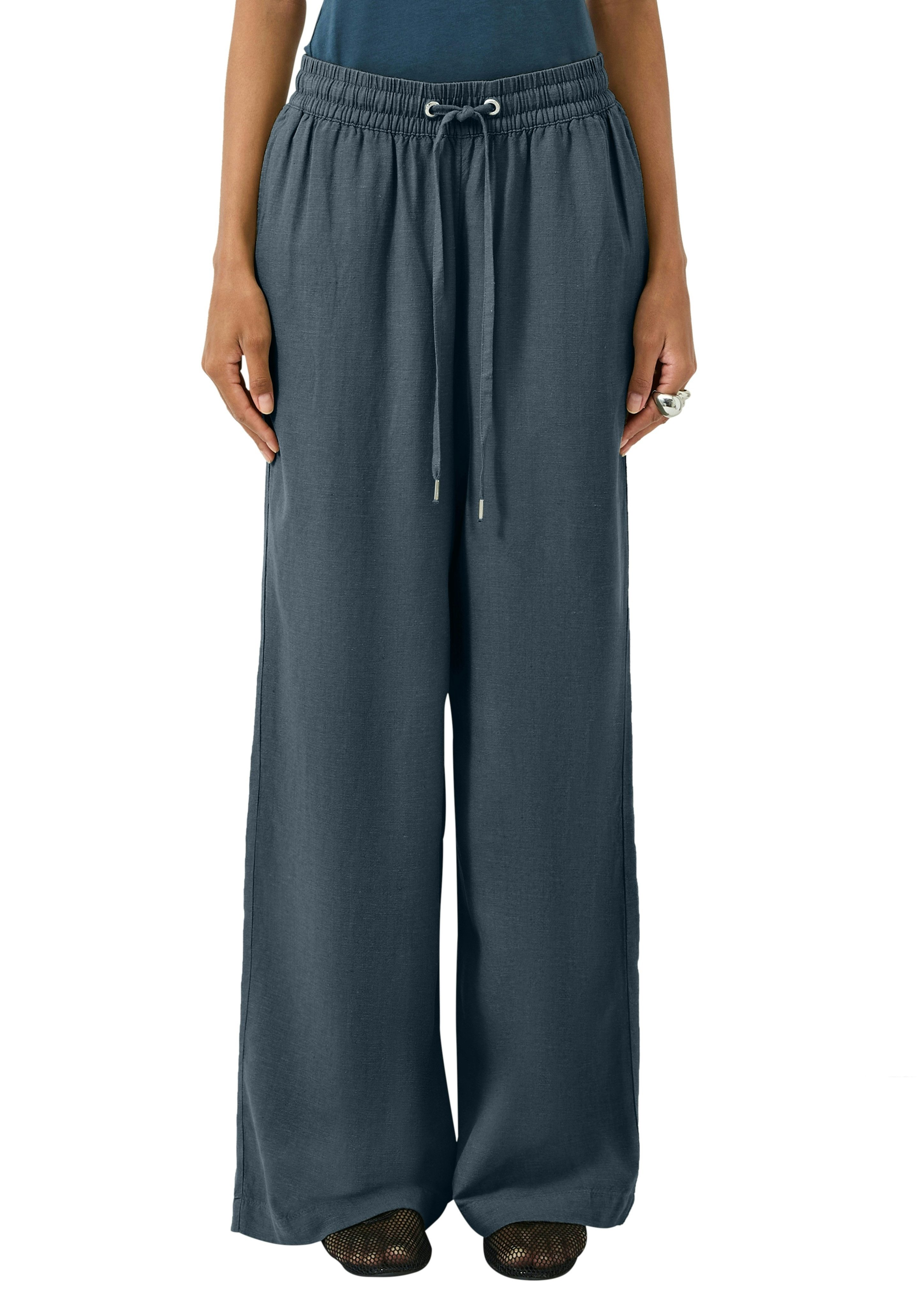 QS Stoffhose mit elastischem Bund und Kordelzug
