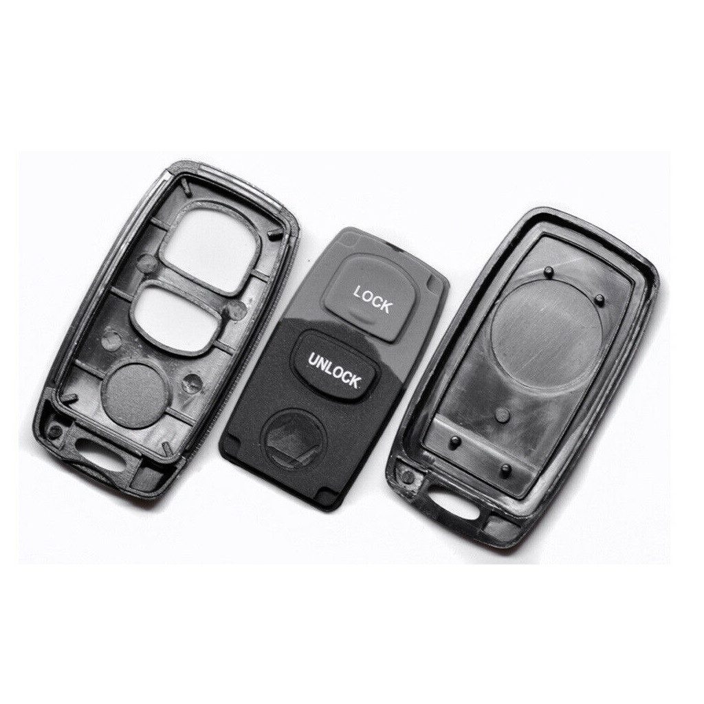 mt-key Auto Schlüssel Ersatz Gehäuse 2 Tasten + 1x passende CR2025 Knopfzelle, CR2025 (3 V), für Mazda Funk Fernbedienung