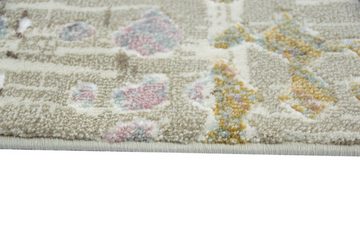 Teppich Designer und Moderner Teppich Kurzflor Wohnzimmerteppich in Lila Senfgelb Türkis, Teppich-Traum, rechteckig, Höhe: 11 mm