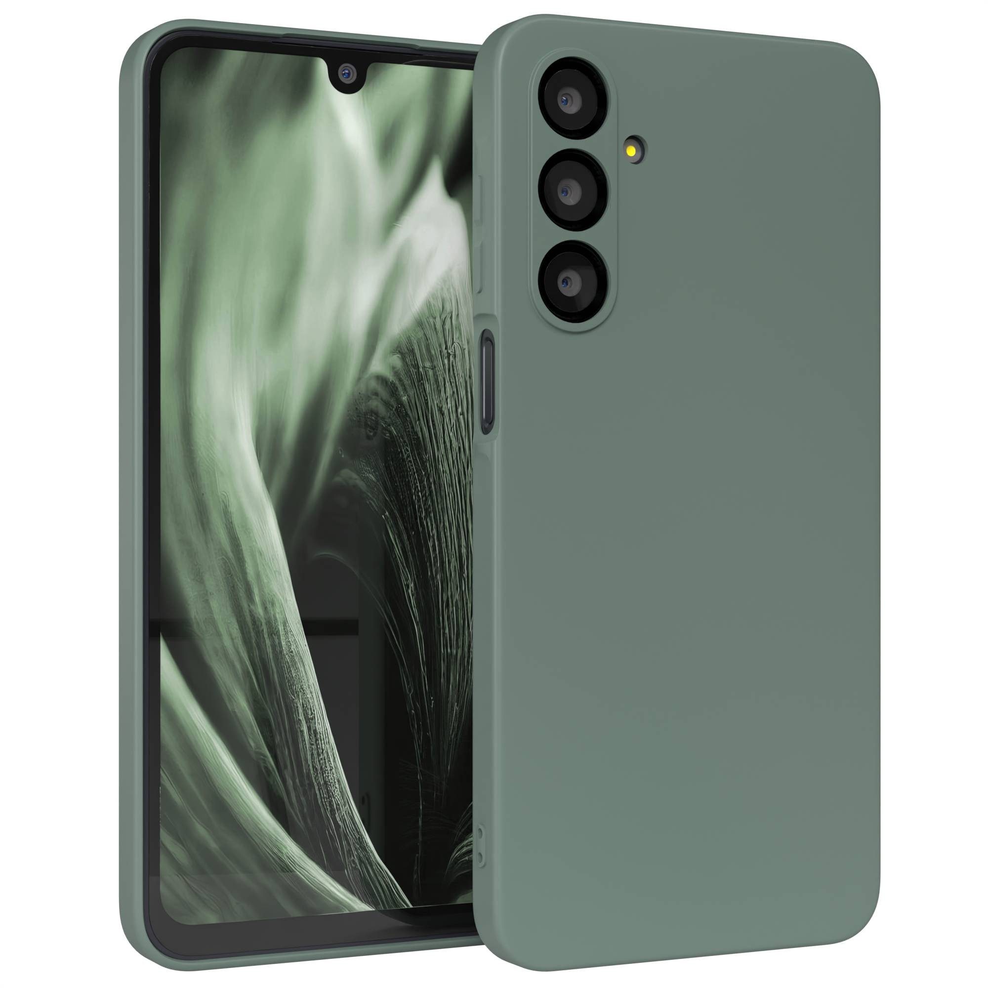 EAZY CASE Handyhülle für Samsung Galaxy A16 Hülle Silikon 6,7 Zoll, Schutzhülle mit Kameraschutz stoßfest telefonhülle Matt Dunkelgrün
