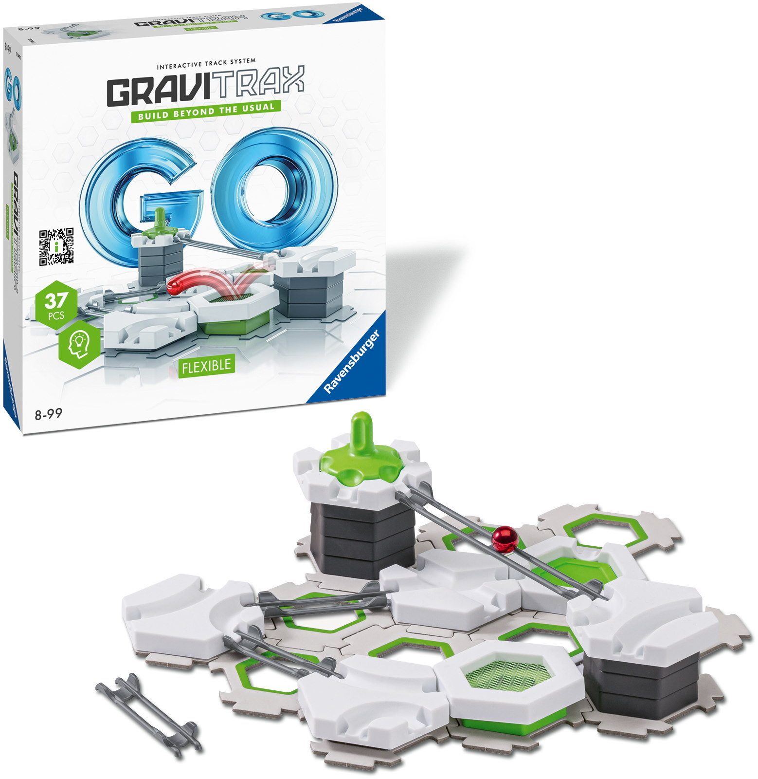 Ravensburger Kugelbahn-Bausatz Kugelbahn GraviTrax GO Flexible 23705