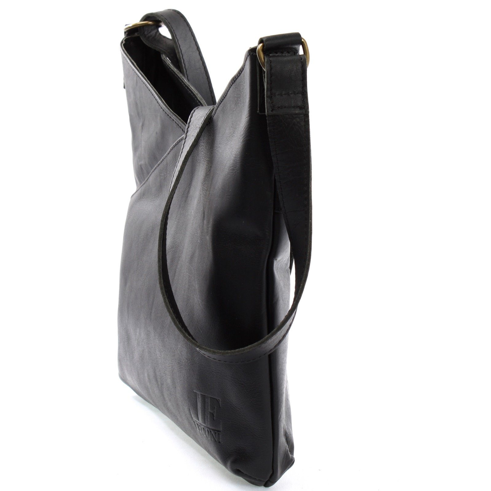 LECONI Umhängetasche Handtasche Ledertasche Damen Schultertasche Shopper Leder LE0065, Echtleder – 32×29 cm außen, 24 cm Mitte × 3 cm – verstellbarer Riemen – Bild 3 von 5
