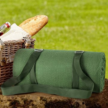 Picknickdecke Thermodecke, Eurofirany, Wasserfeste Isolierende Decke 130x145 cm Mehrfarbig Karomuster Outdoor