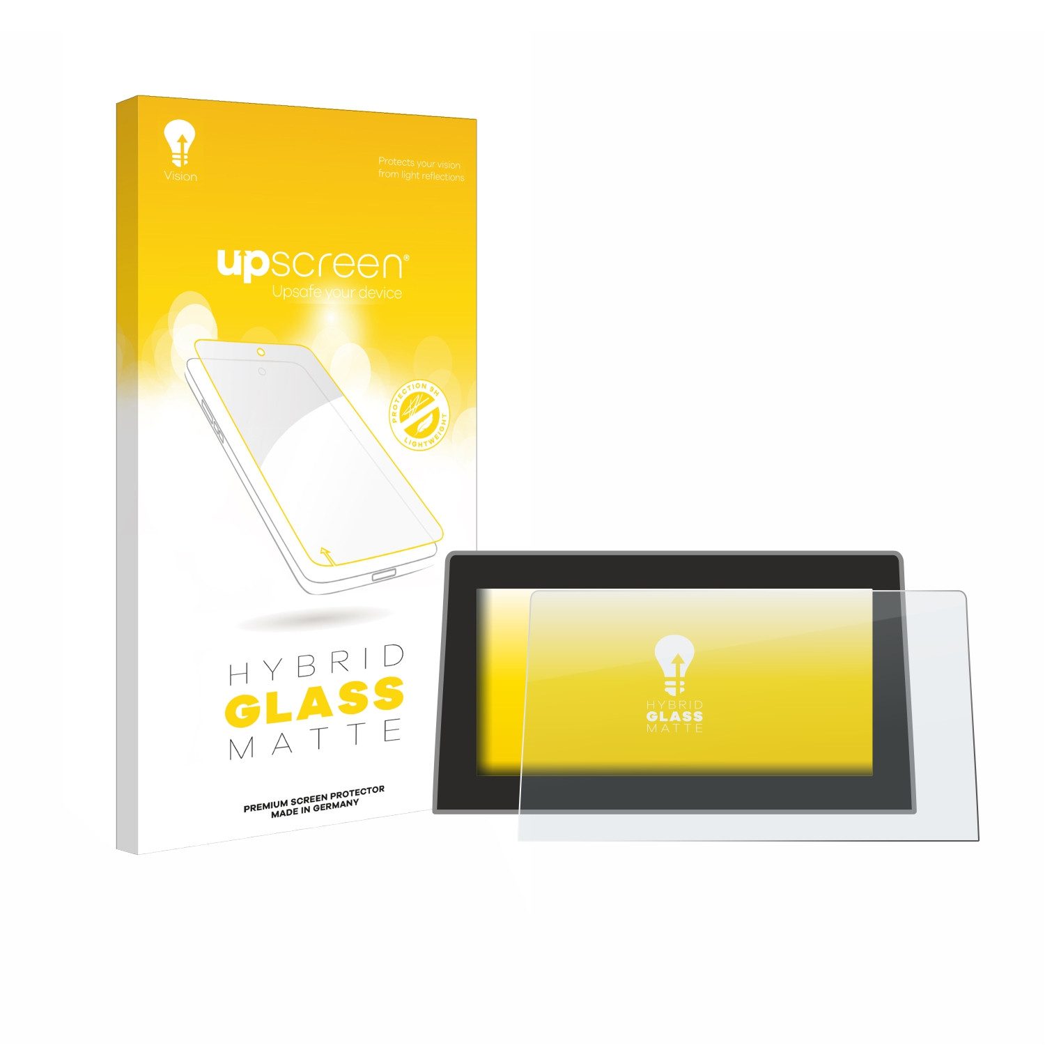 upscreen Displayschutzglas Folie für Jeep Compass BJ 2021-2024 (Uconnect 10.1), Schutzfolie Glas Panzer Display Schutz matt