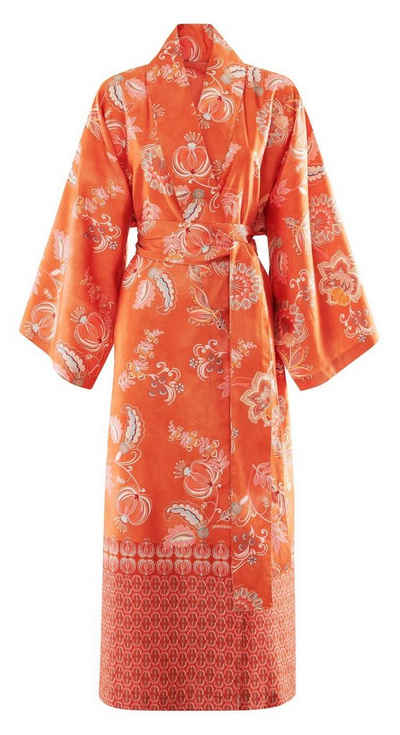 Bassetti Kimono bassetti Kimono Damen Chiaia Kollektion 2024, Gürtel, Kimono Style, leichte Baumwolle, langanhaltenden Farbbrillanz