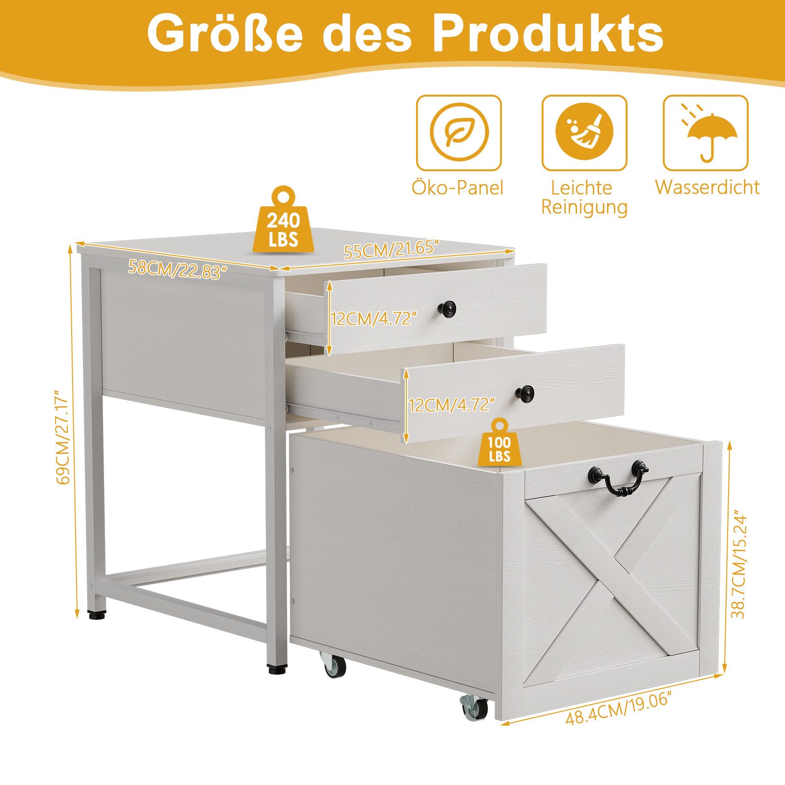 TWSOUL Backofen/Kühlumbauschrank Kommode Mini-Kühlschrankständer mit 2 Schu günstig online kaufen