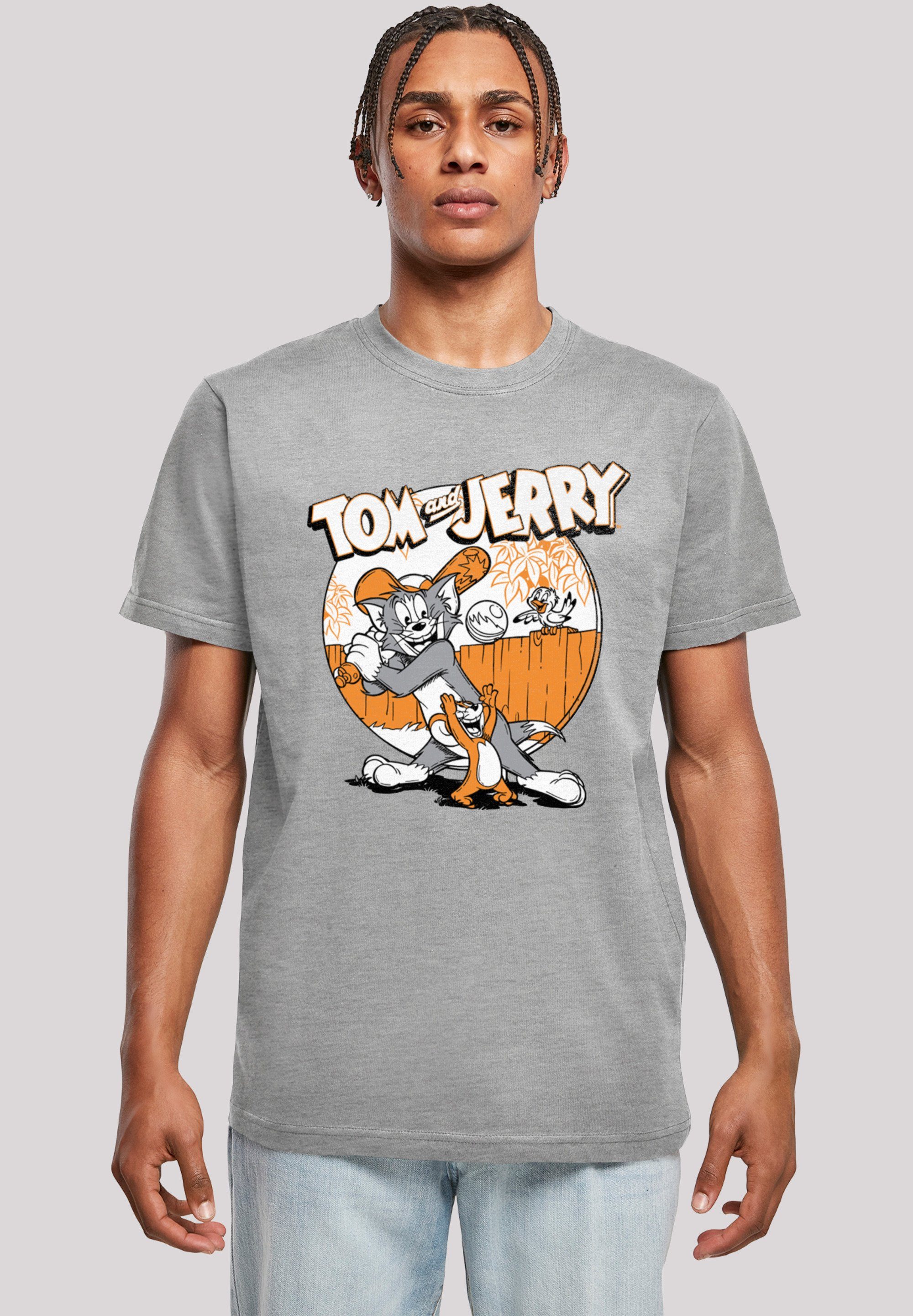 F4NT4STIC T-Shirt Tom and Jerry TV Serie Play Baseball Print heather grey