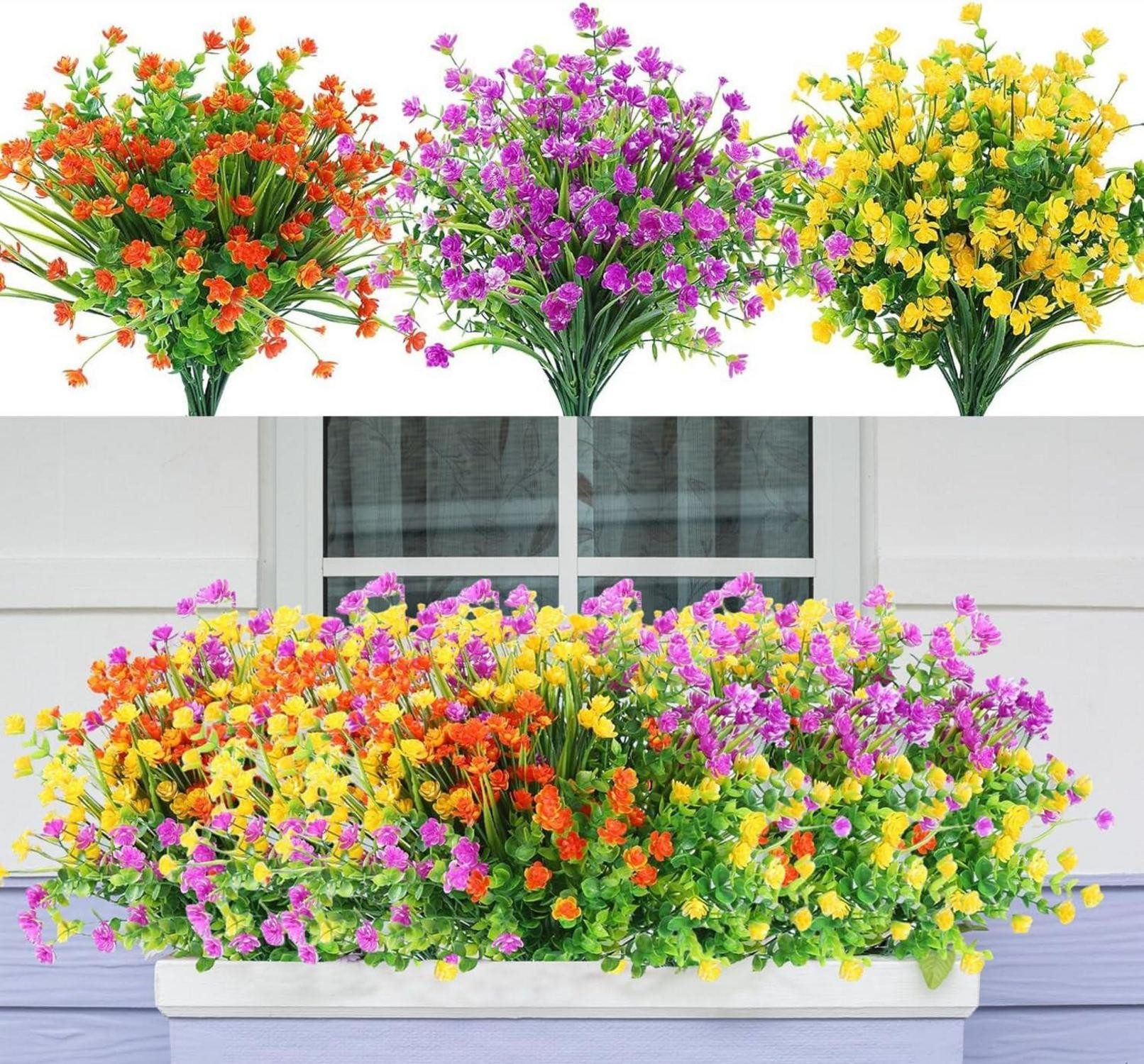 LuxusKollektion Blumenkasten Künstliche Blumen Balkon 12 günstig online kaufen