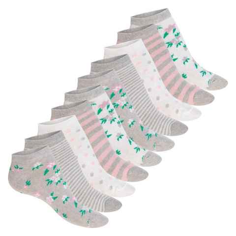 celodoro Sneakersocken Eco Sneaker Socken Damen (10 Paar) aus regenerativer Baumwolle