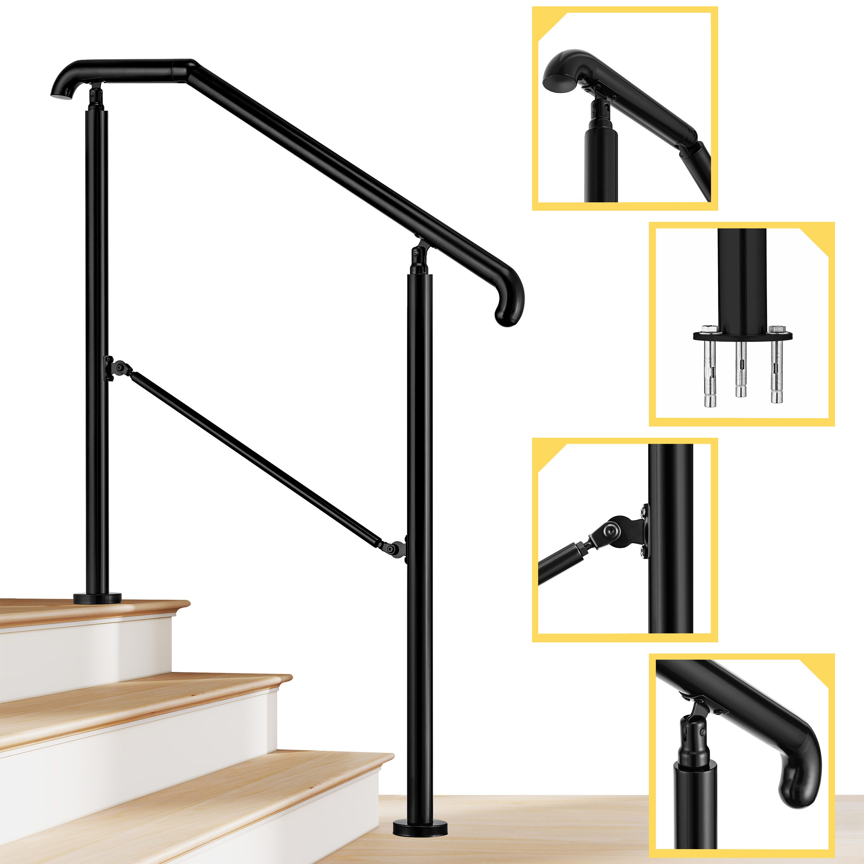 AICA Treppengeländer AICA Edelstahl-Treppengeländer für 2–5 Stufen, verstel günstig online kaufen