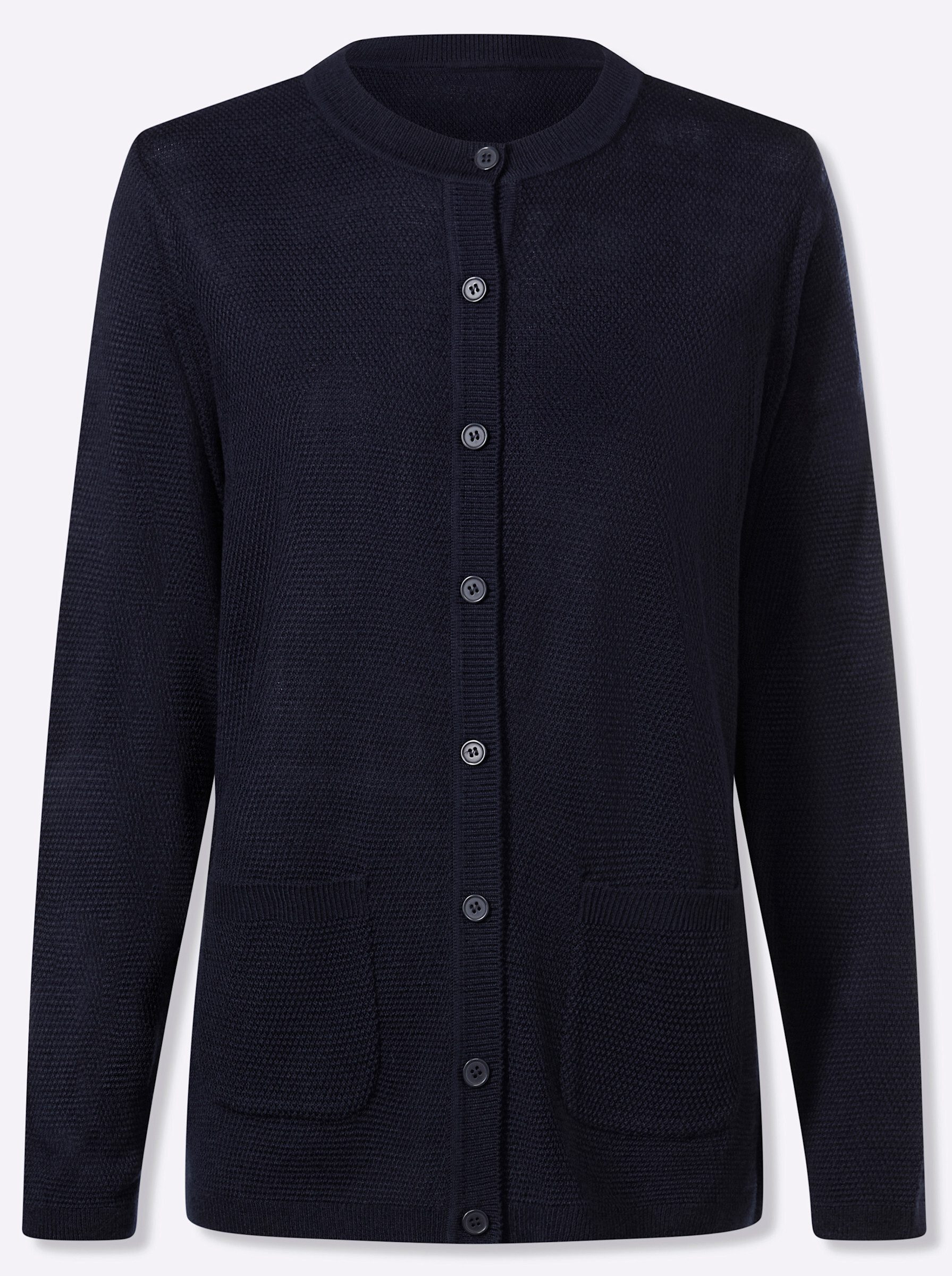 Sieh an! Strickjacke Strickjacke Langarm Struktur, Perlmuster