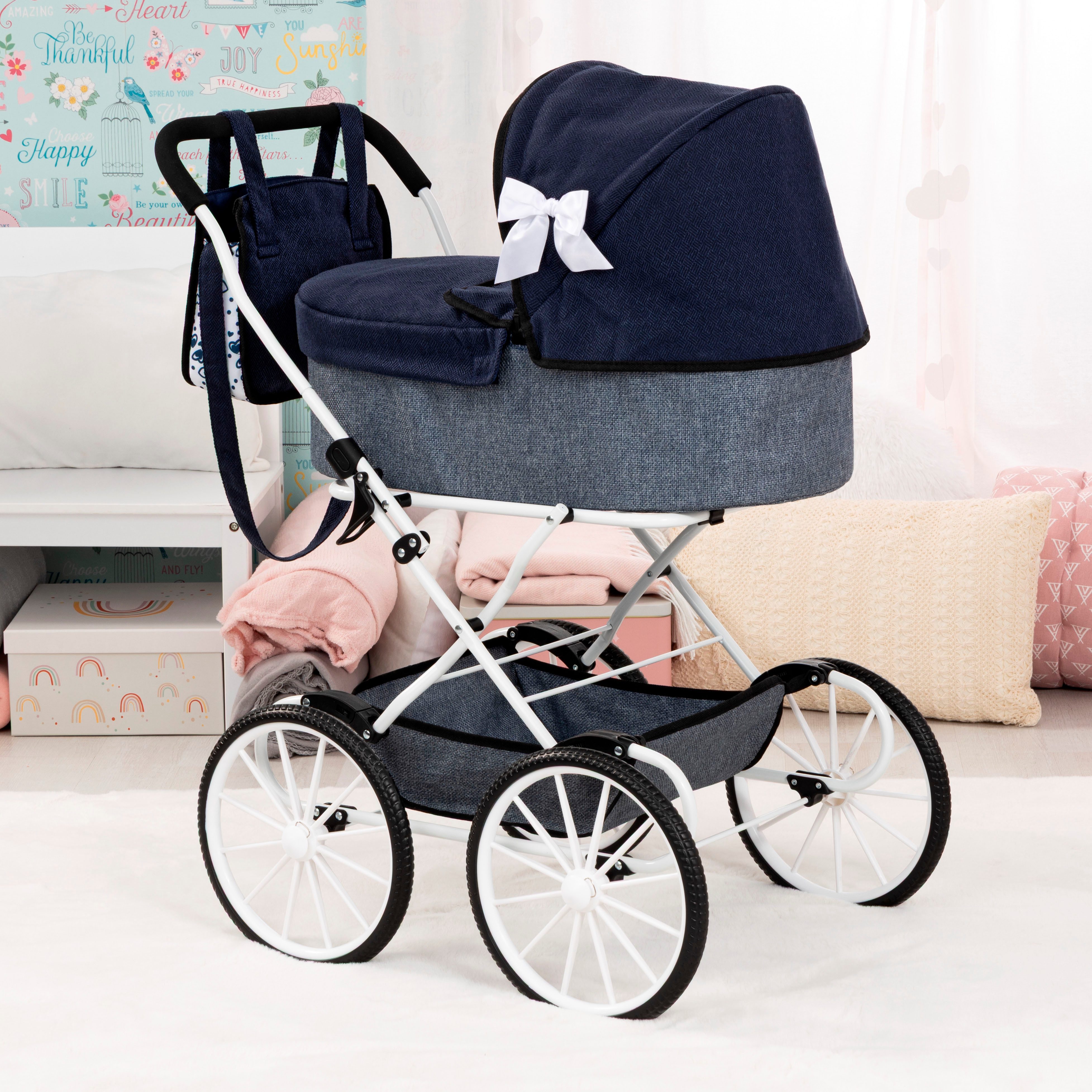 Bayer Puppenwagen nostalgisch, inklusive Umhängetasche günstig online kaufen