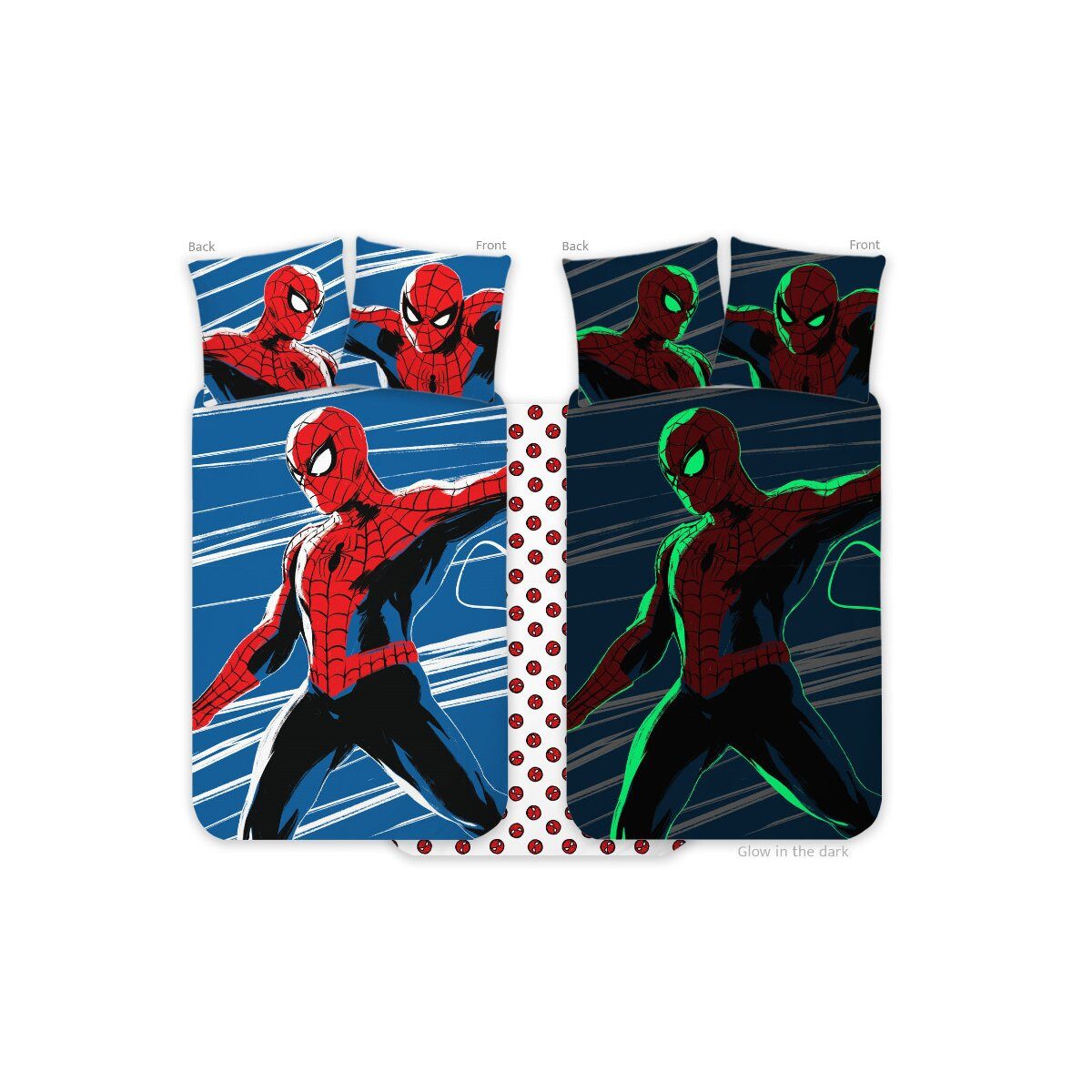 Spiderman Bettwäsche Spiderman im Dunkeln leuchtende günstig online kaufen