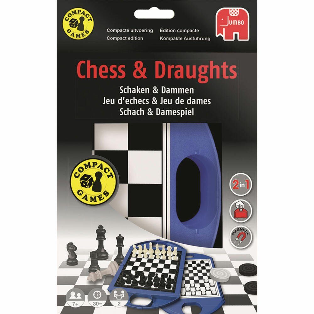 Jumbo Spiele Spiel Schach und Dame Kompaktspiel