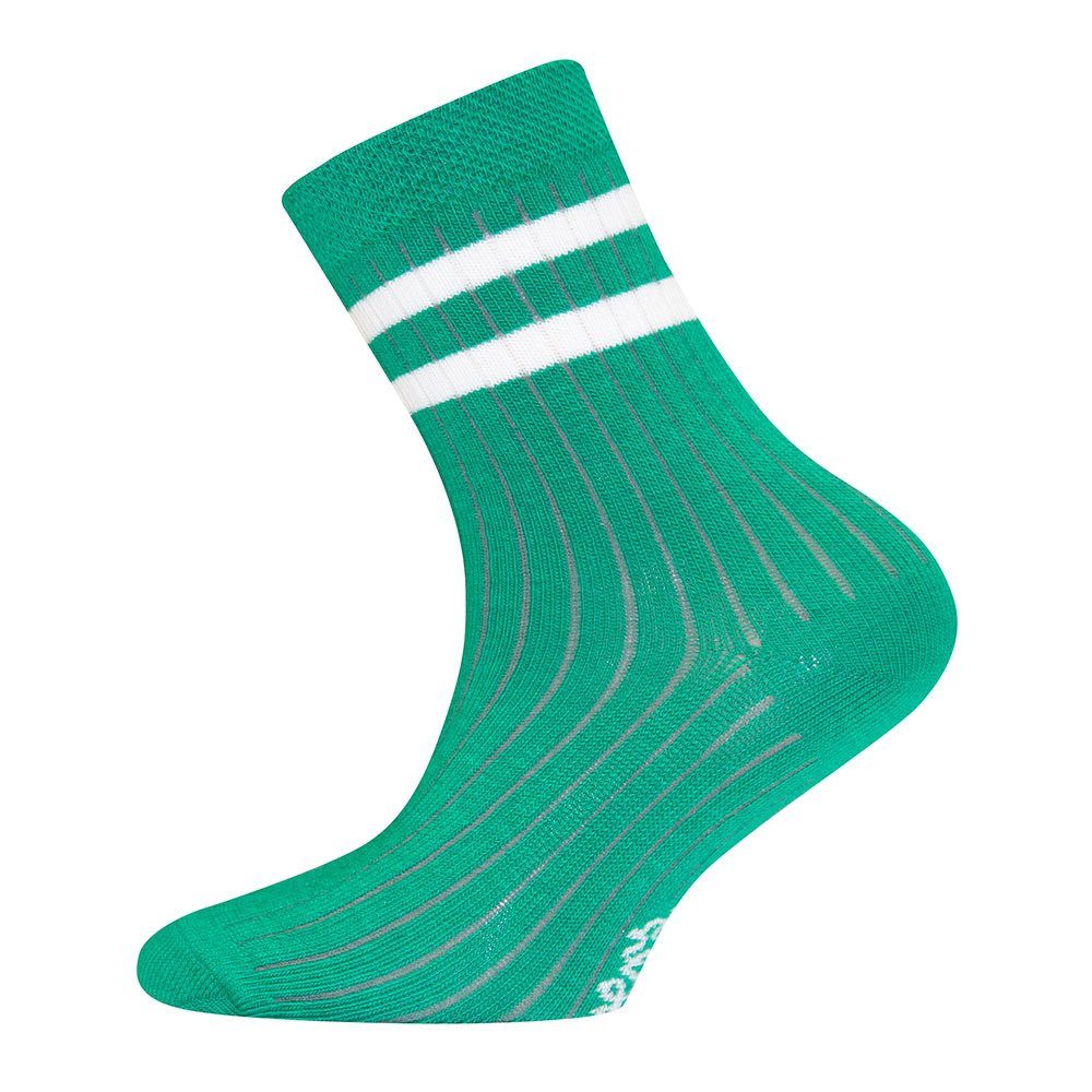Ewers Socken Socken Rippe (4-Paar) weiss-grün-grau-schwarz