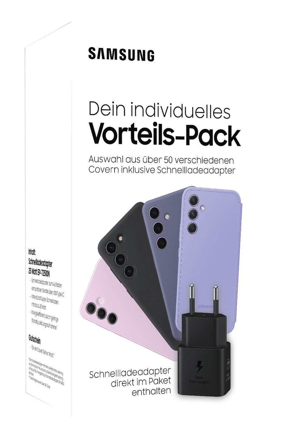 Samsung Universal Starterkit mit T2510N Black + Case Voucher USB-Ladegerät