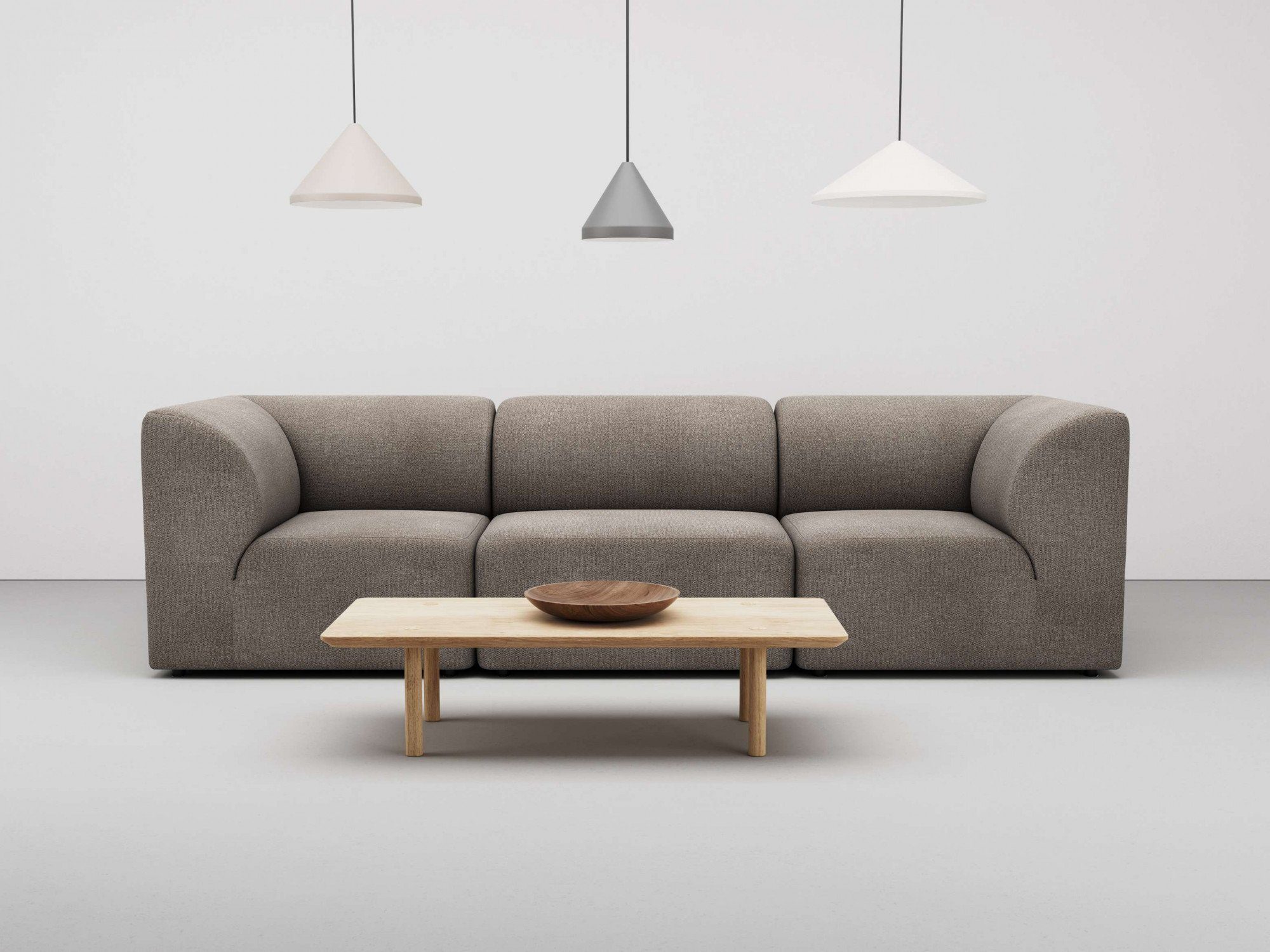 LeGer Home by Lena Gercke mit modulares Komfortschaum-Polsterung Floria, trendigen Sofa, Farben, in 3-Sitzer