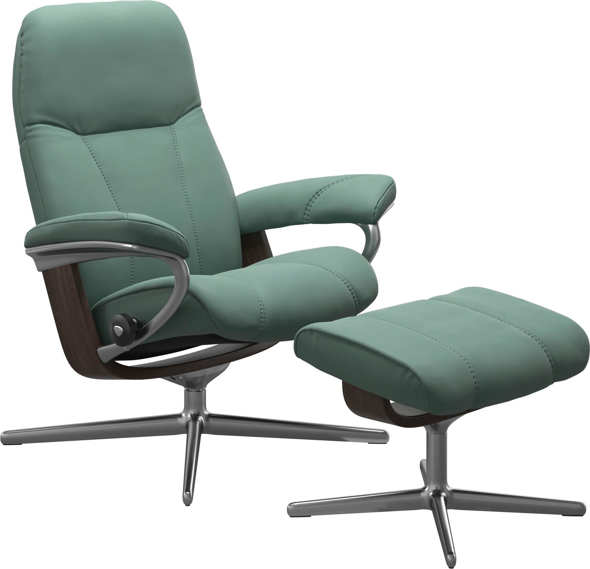 Stressless® Fußhocker Consul, mit Cross Base, Größe S, M & L, Holzakzent Wenge