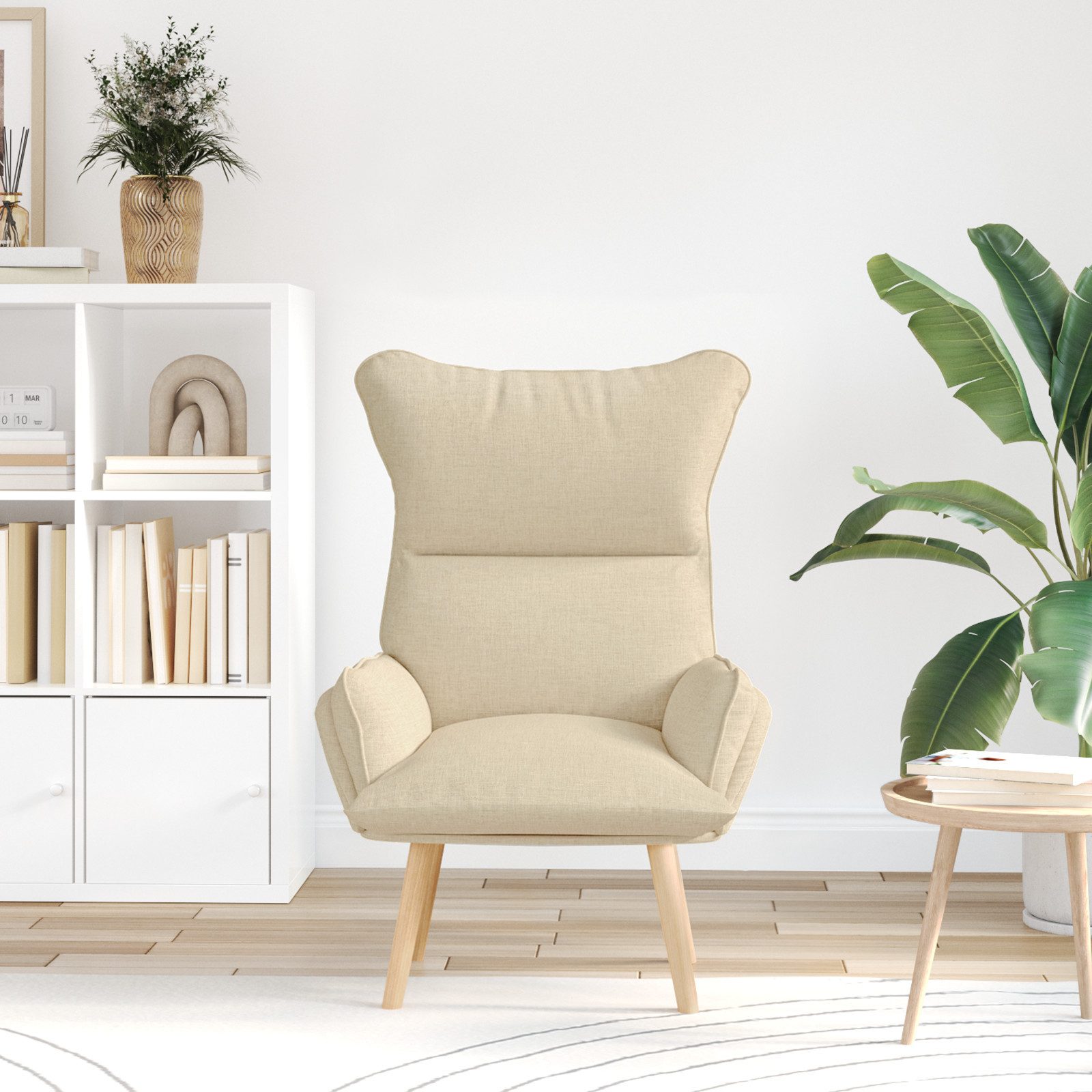 vidaXL Sessel Relaxsessel Creme Stoff (1-St) günstig online kaufen