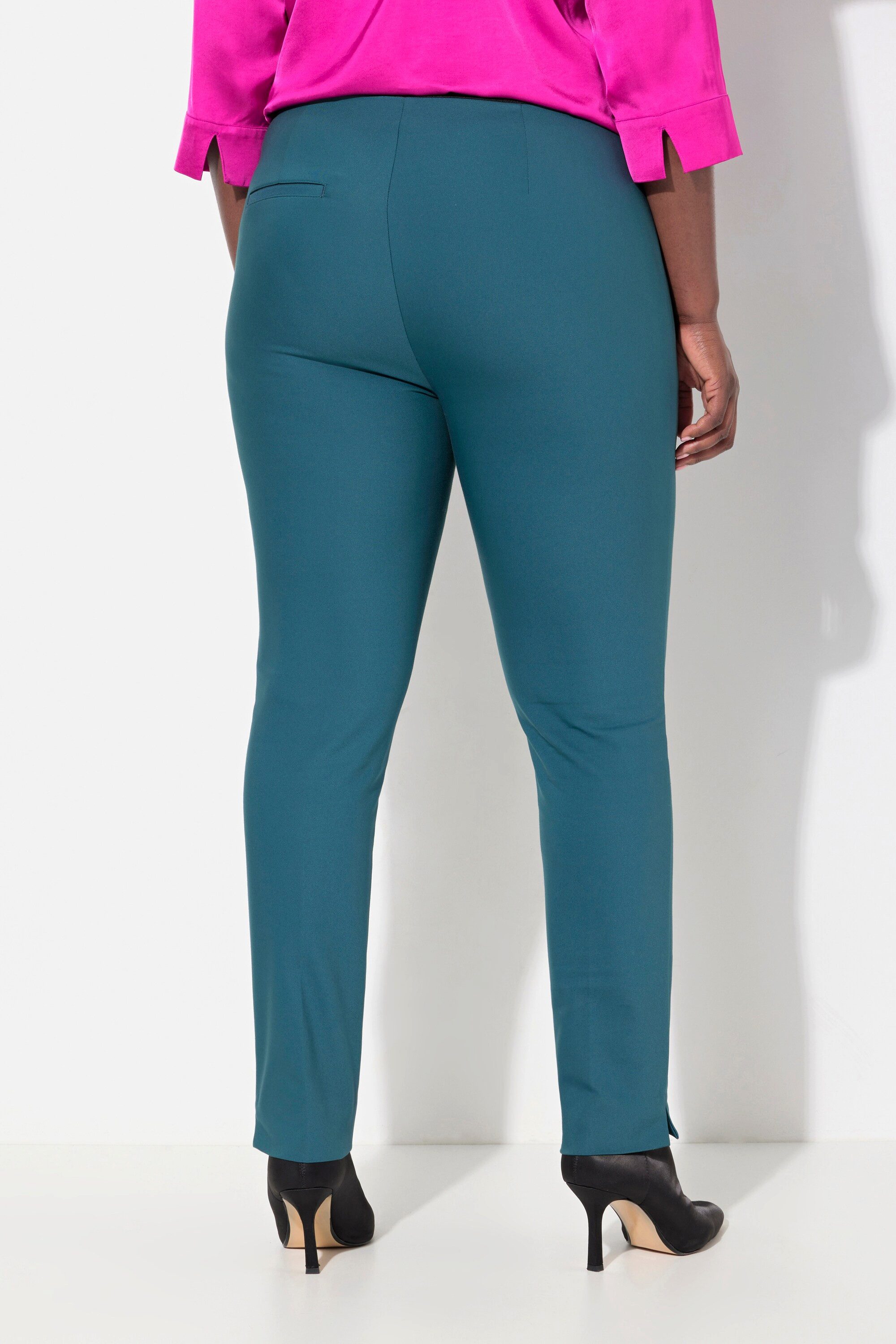 Ulla Popken Stoffhose Bengalinhose Sienna schmales Bein Stretch – Bild 3 von 4