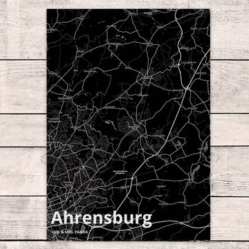 Mr. & Mrs. Panda Postkarte Ahrensburg - Geschenk, Städte, Ansichtskarte, Stadt Dorf Karte Landka