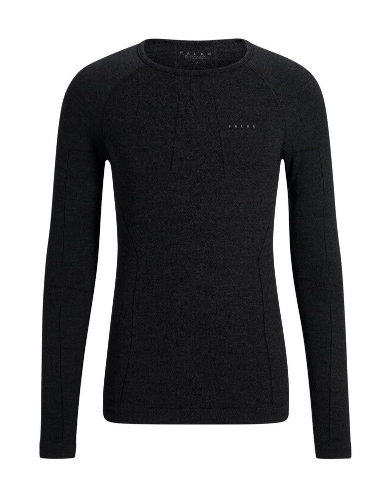 Langarmshirt Wool Tech (Merinowolle) Unterwäsche schwarz Herren