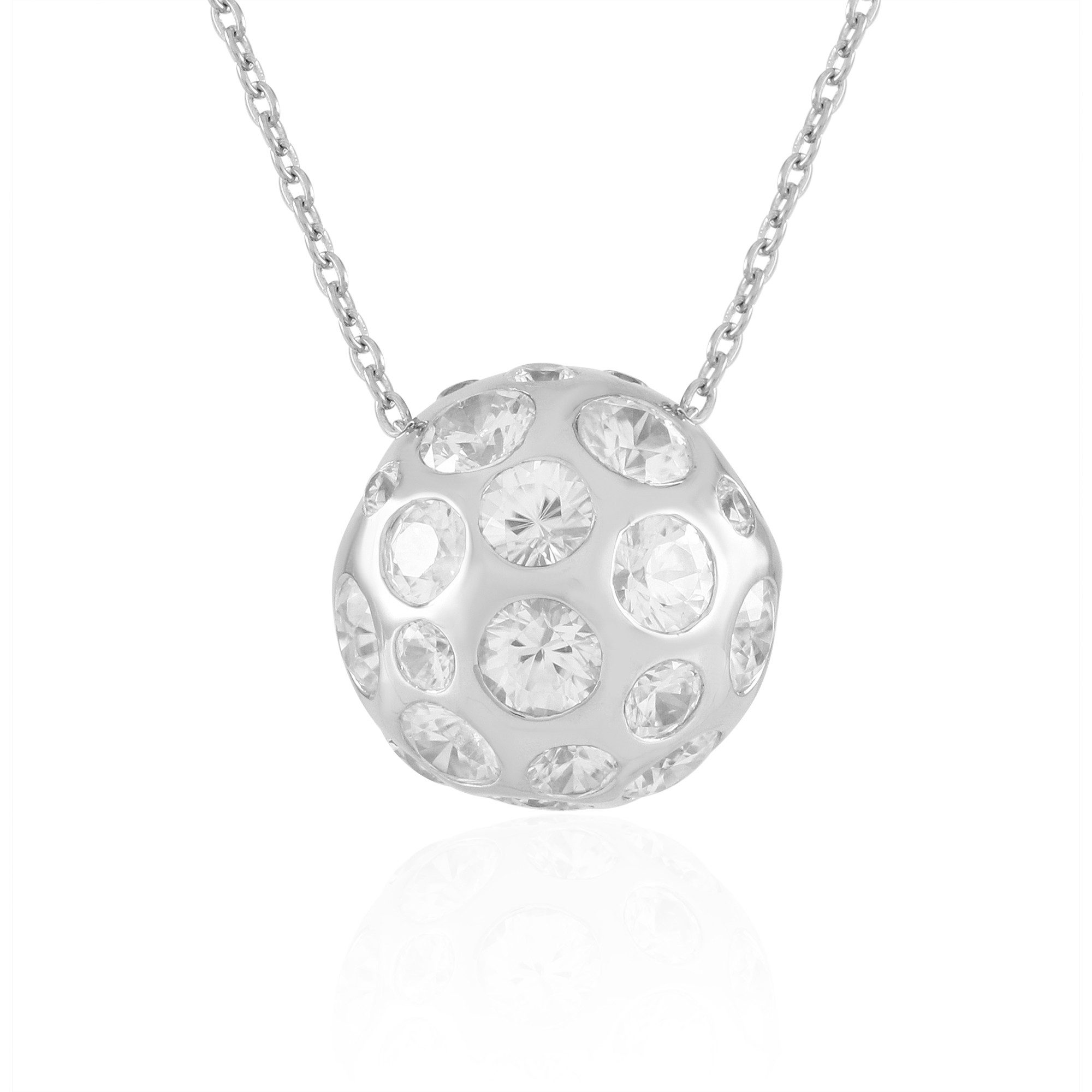 Cavill Silberkette Cavill Zirkon Anhänger 4,82 ct Platin Silber 925 Damen Schmuck (1-tlg)