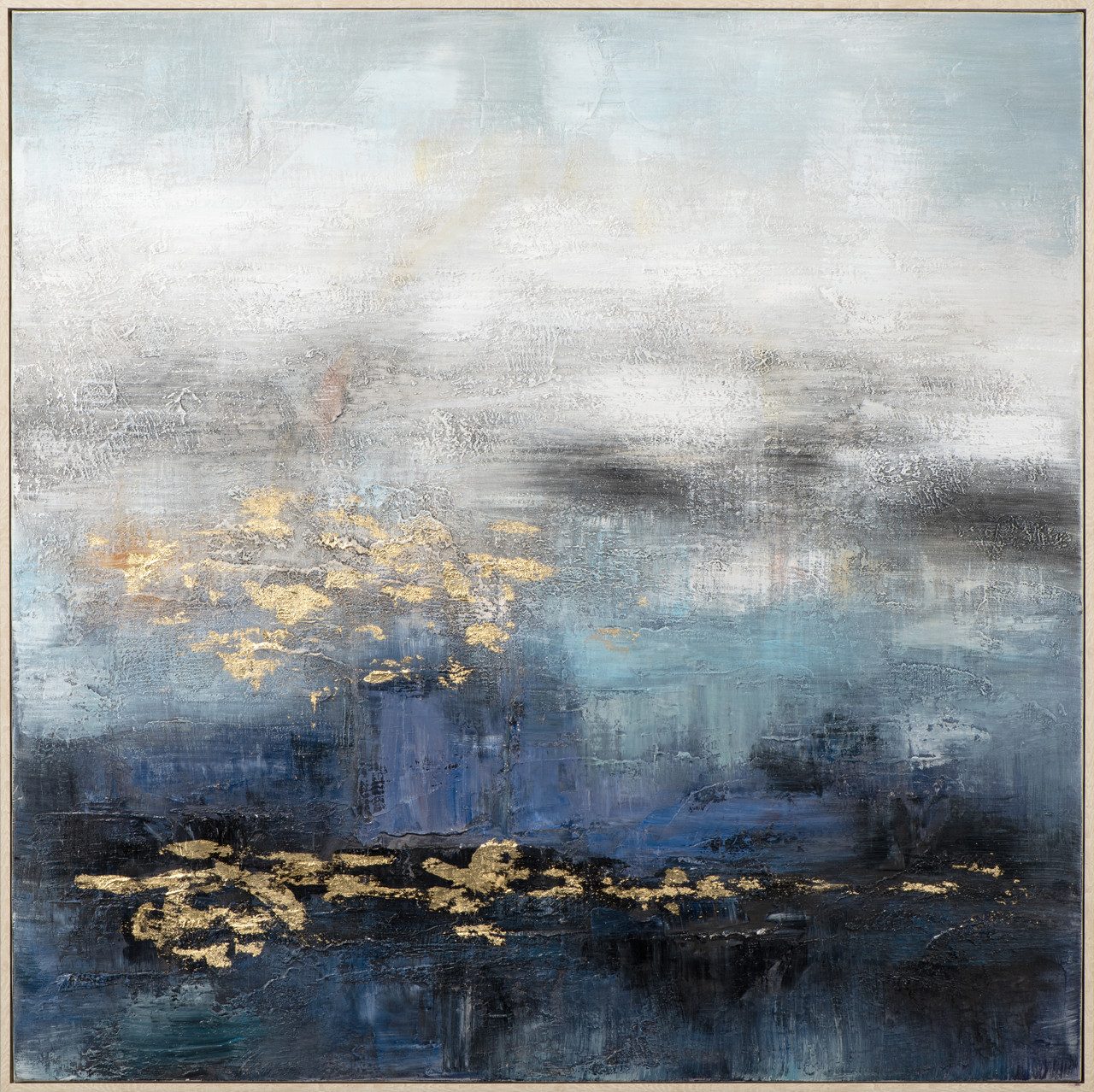 ArtUniverse Gemälde Goldschimmer 100 x 100 cm, Abstrakt