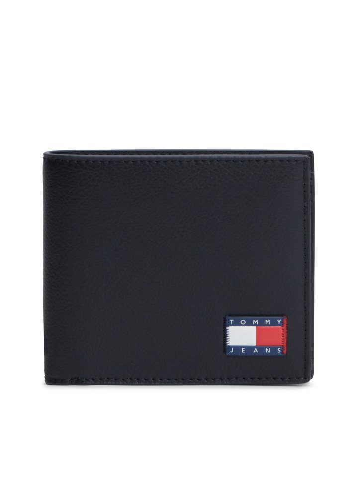Tommy Jeans Geldbörse TJM HERITAGE LEATHER CC & COIN, Unisex Geldbeutel, Portemonnaie mit Logo-Aunäher