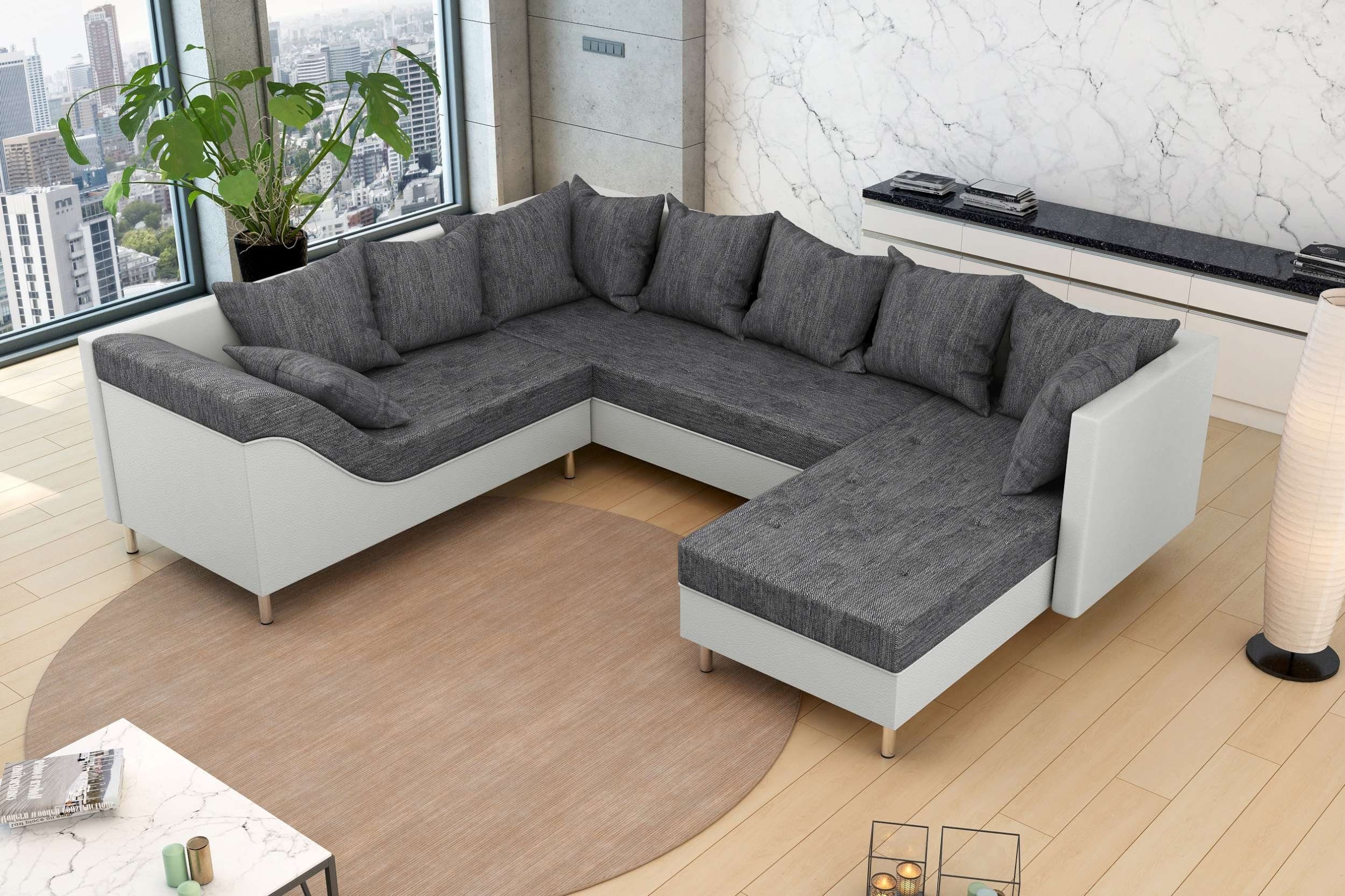 links stellbar, in Lotos, mane made Sofa, frei oder bestellbar, Design, im U-Form, rechts Raum Wohnlandschaft Europa Modern Stylefy
