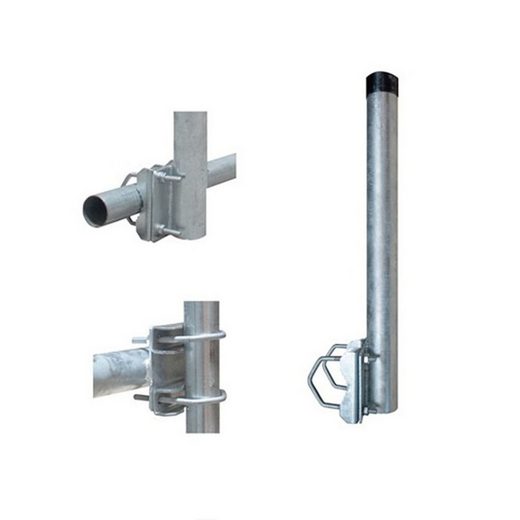 PremiumX »Balkon-Halter 40cm Ø 48mm Stahl Mast Geländer-Halterung für