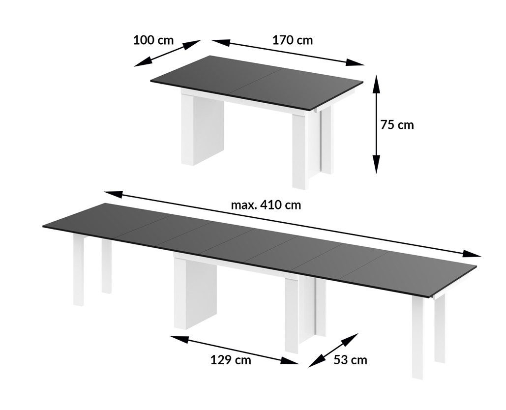 designimpex Esstisch Design Esstisch Tisch HMA-111 XXL ausziehbar 170 bis 4 günstig online kaufen