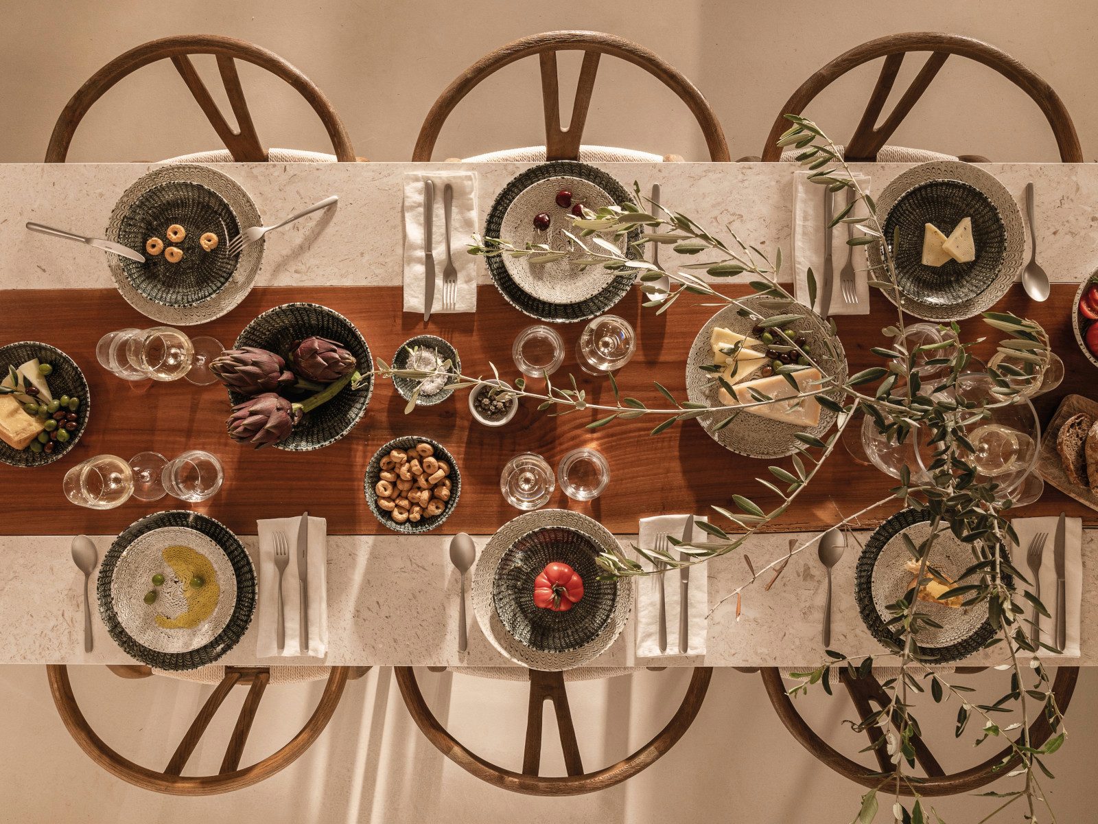 Rosenthal Geschirr-Set Sandora Lightbeige Set 10tlg, Porzellan