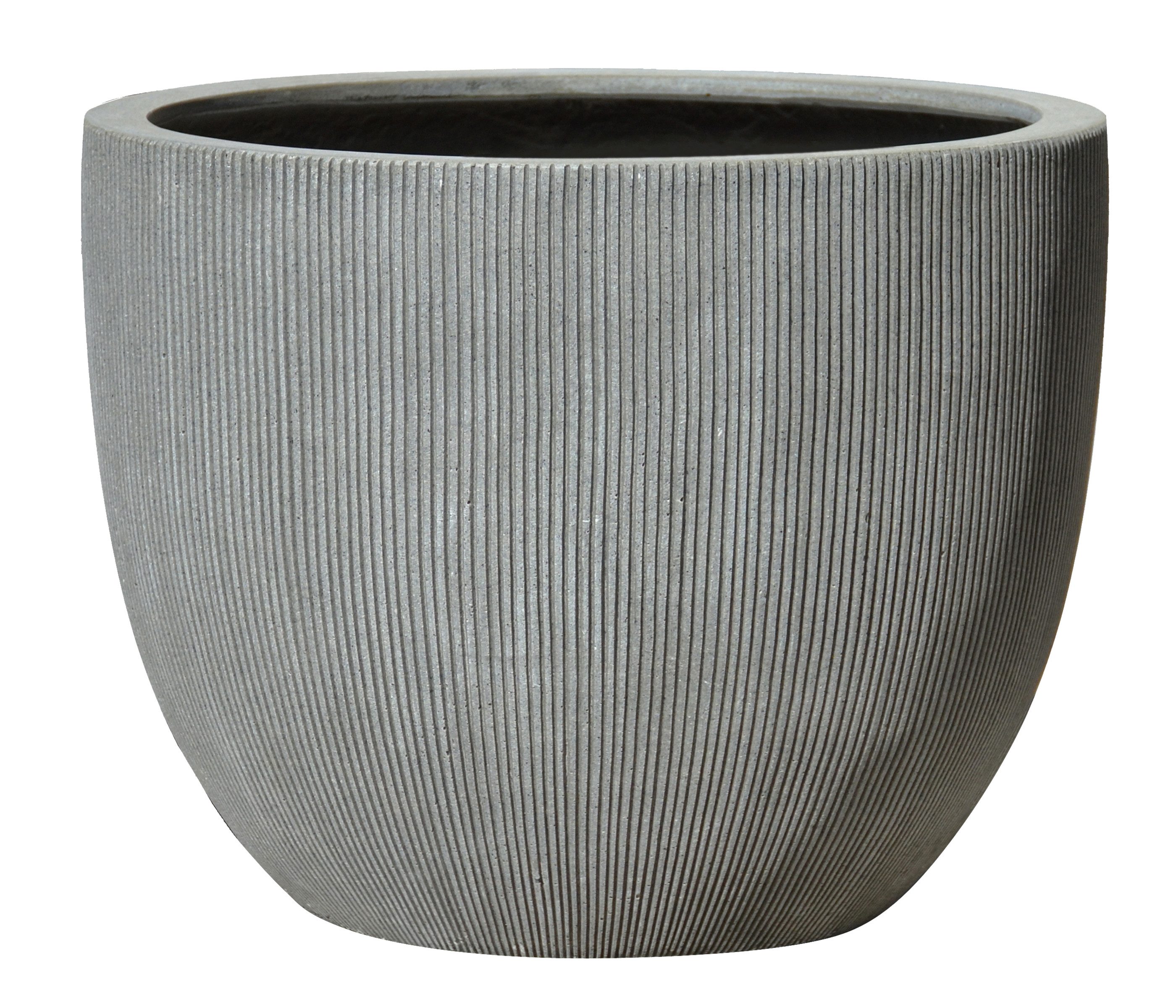 Dehner Übertopf Banbury, frostbeständiger Blumenkübel, Polystone, grau, für den Außenbereich, inkl. Bodenloch gegen Staunässe