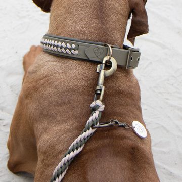 Trendfährte Hunde-Halsband Schecker Hundehalsband BioThane® - viele Größen, BioThane®, Messing, Liebevolle Handarbeit aus Ostfriesland