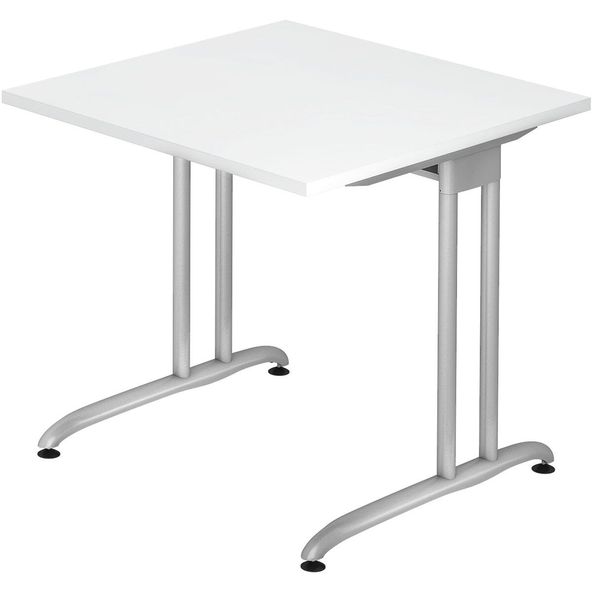 HAMMERBACHER Schreibtisch Wien, quadratisch, C-Fuß Gestell, Breite 80 cm