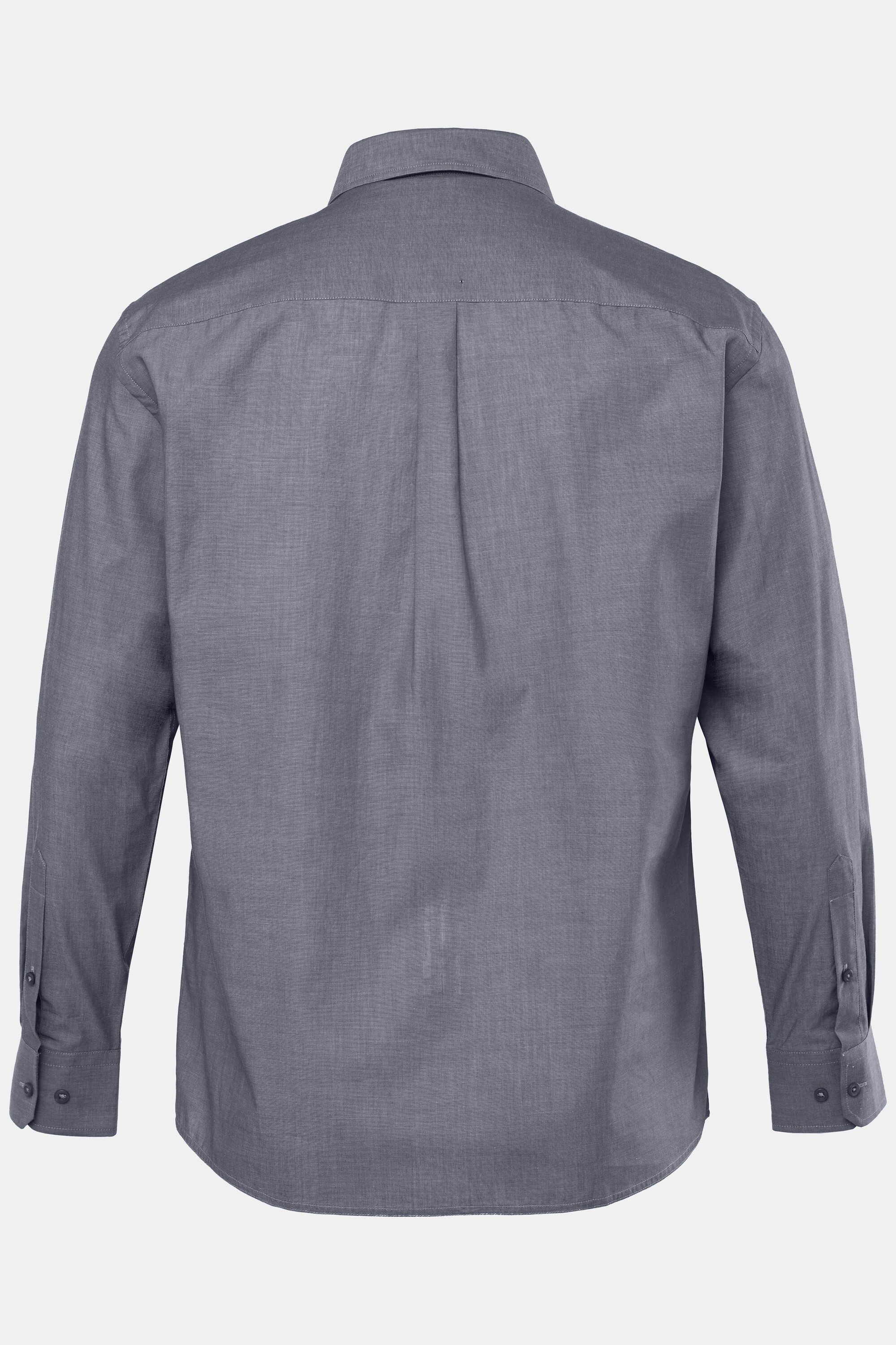 Men Plus Businesshemd Hemd Langarm Buttondown-Kragen Comfort Fit