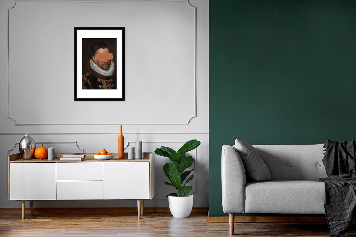 MuchoWow Poster Wilhelm Adriaen mit - Schwarzem Poster, Gerahmtes Gemälde, Bilderrahmen Kunstdruck, (1 Thomasz Oranien - St), von Rahmen