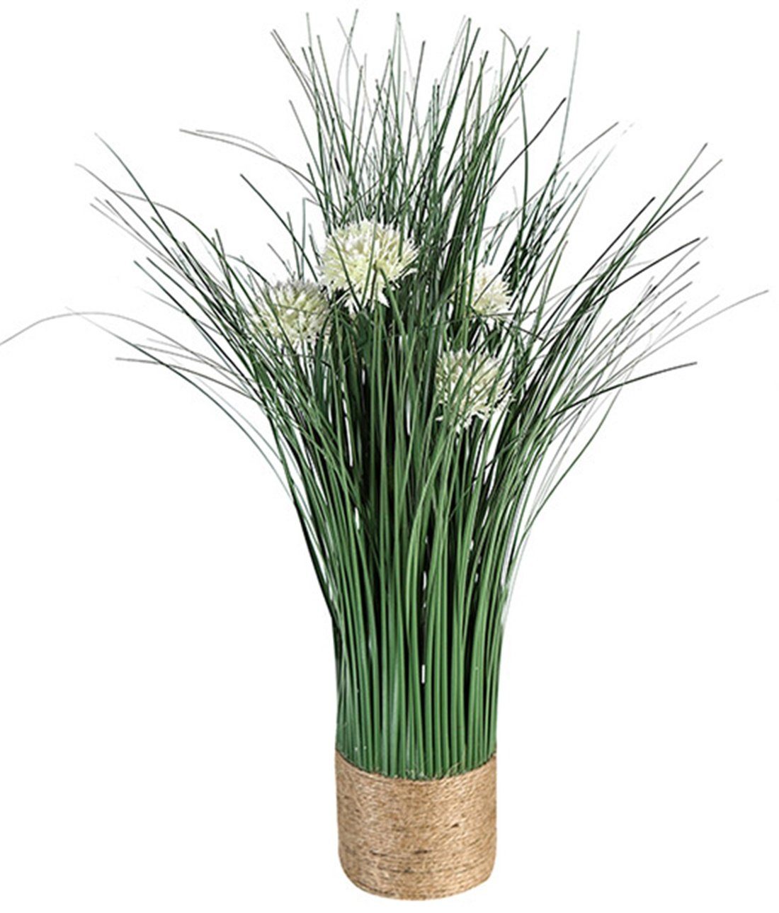 Kunstblume Künstliches Pflanze als Bund Kunstgras weiß 40cm Kunstpflanze, dekojohnson, Höhe 40 cm