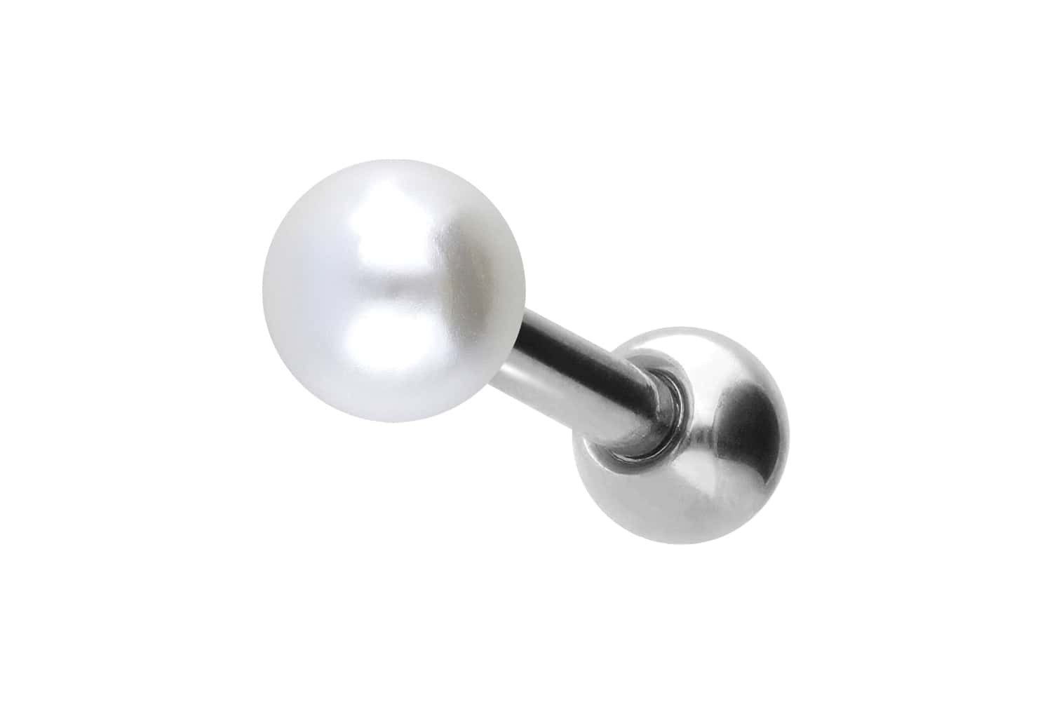 Single-Ohrstecker Titan Ohrpiercing SYNTHETISCHE PERLE
