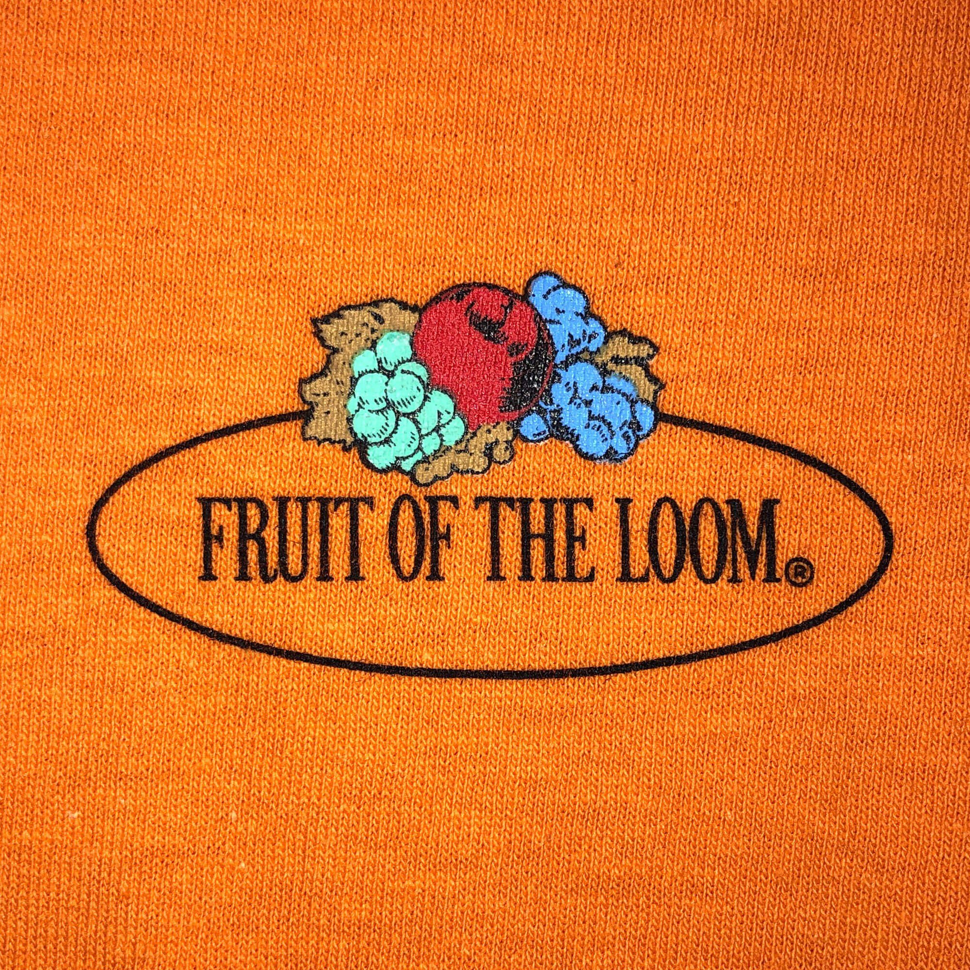 orange Rundhalsshirt mit of Loom Fruit the T Valueweight Vintage-Logo