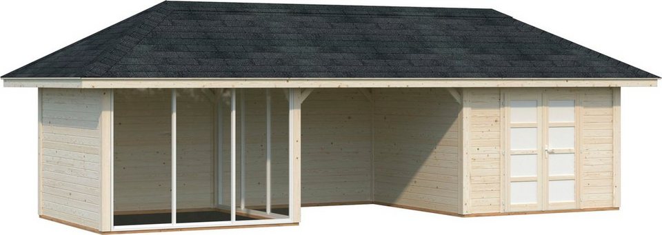 Palmako Holzpavillon Bianca 24,9 m² Set 7, mit 9 Seitenteilen, BxTxH:  876x300x323 cm