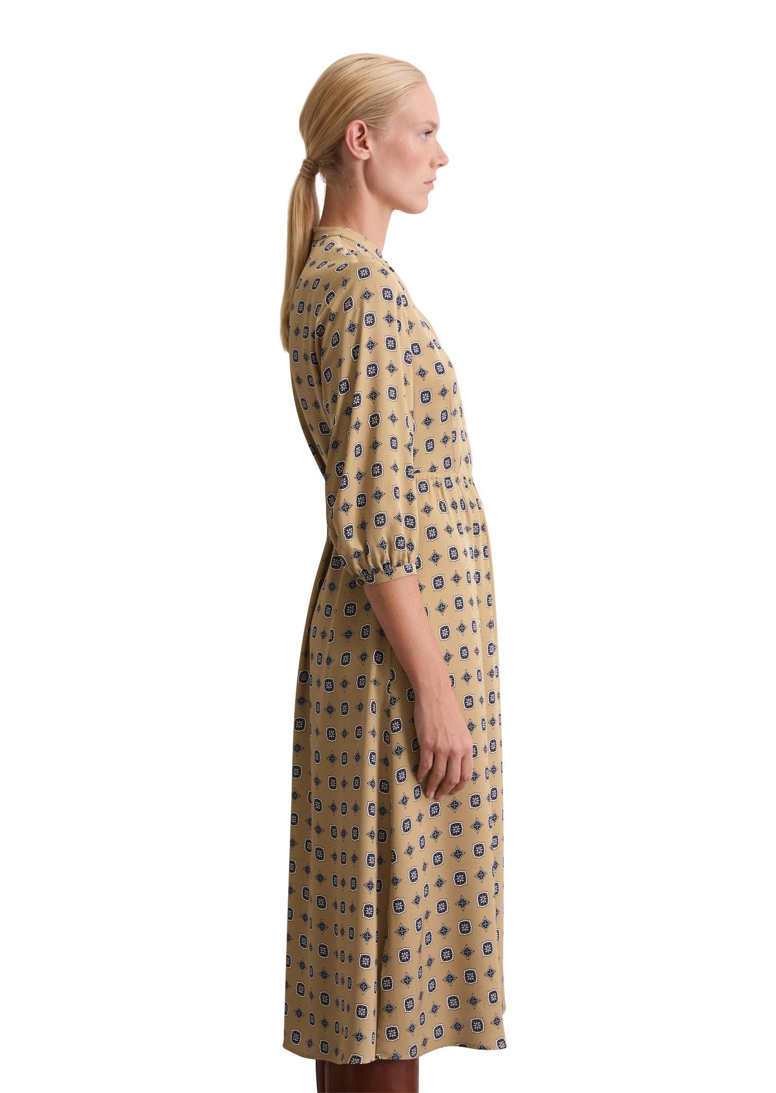 Marc O'Polo Druckkleid aus fließendem Viskose-Twill