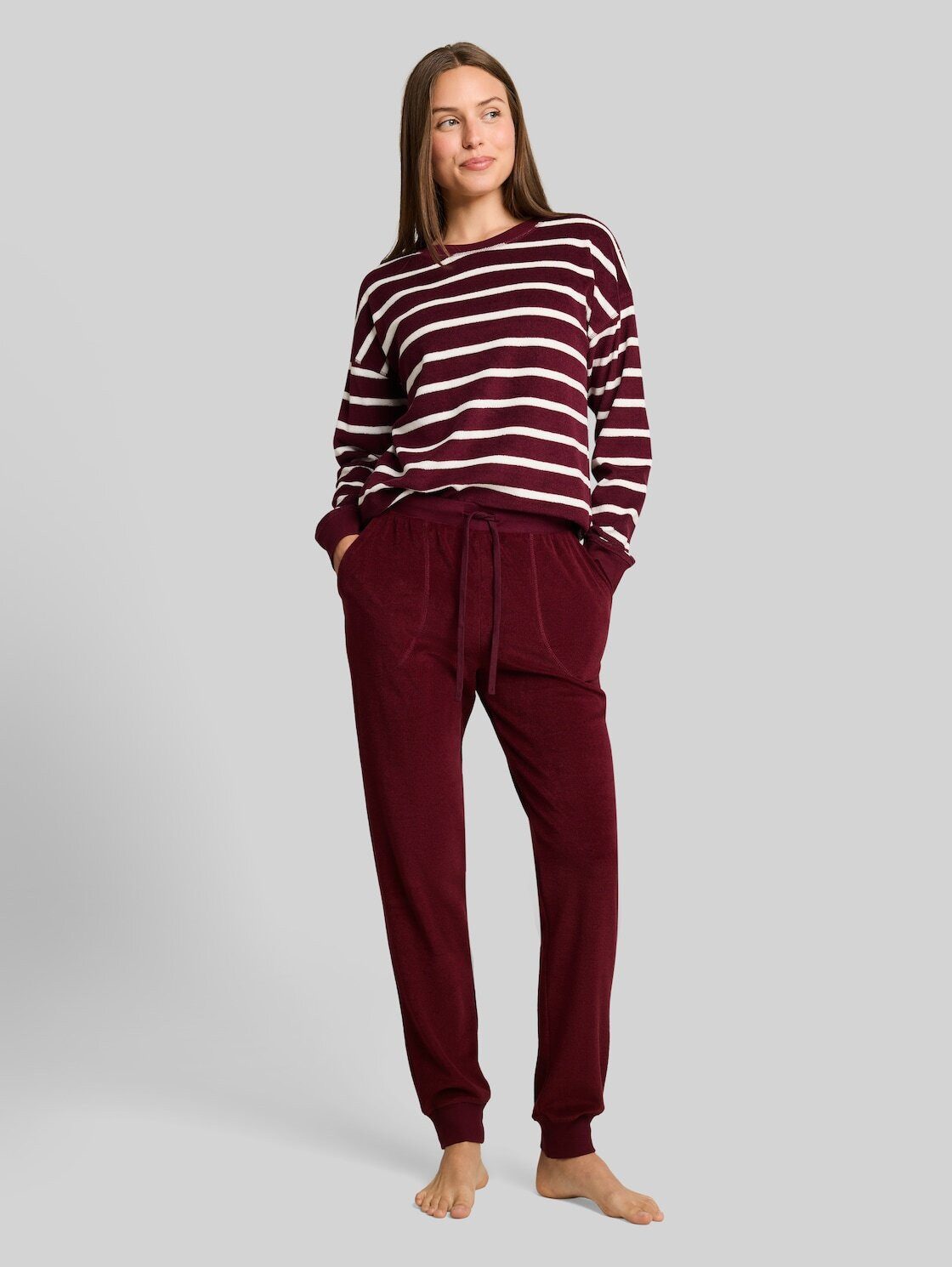 TOM TAILOR Sweatpants Bodywear Pyjama-Set aus Frottee